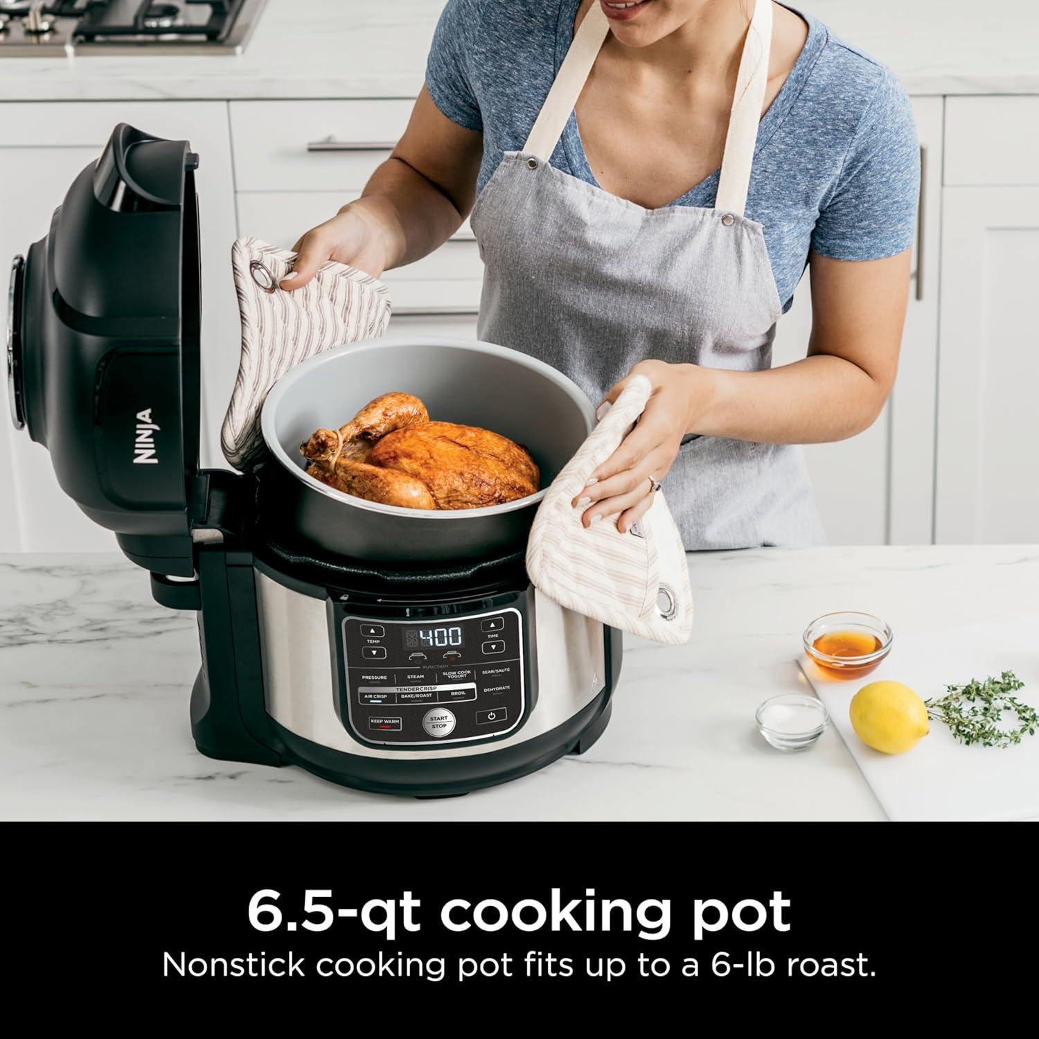 Ninja® Foodi® 10-in-1 6.5-Quart Pro Pressure Cooker Air Fryer Multicooker, Stainless, OS300