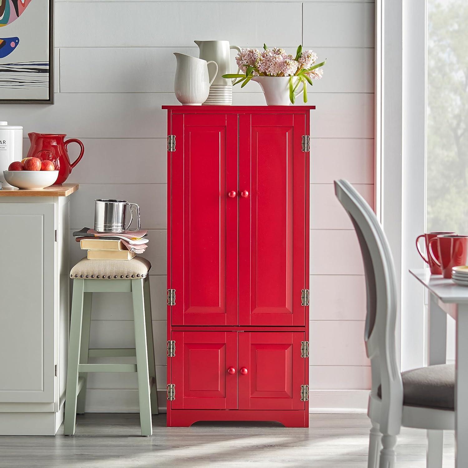 Simple Living  Aston Tall Cabinet Antique Blue