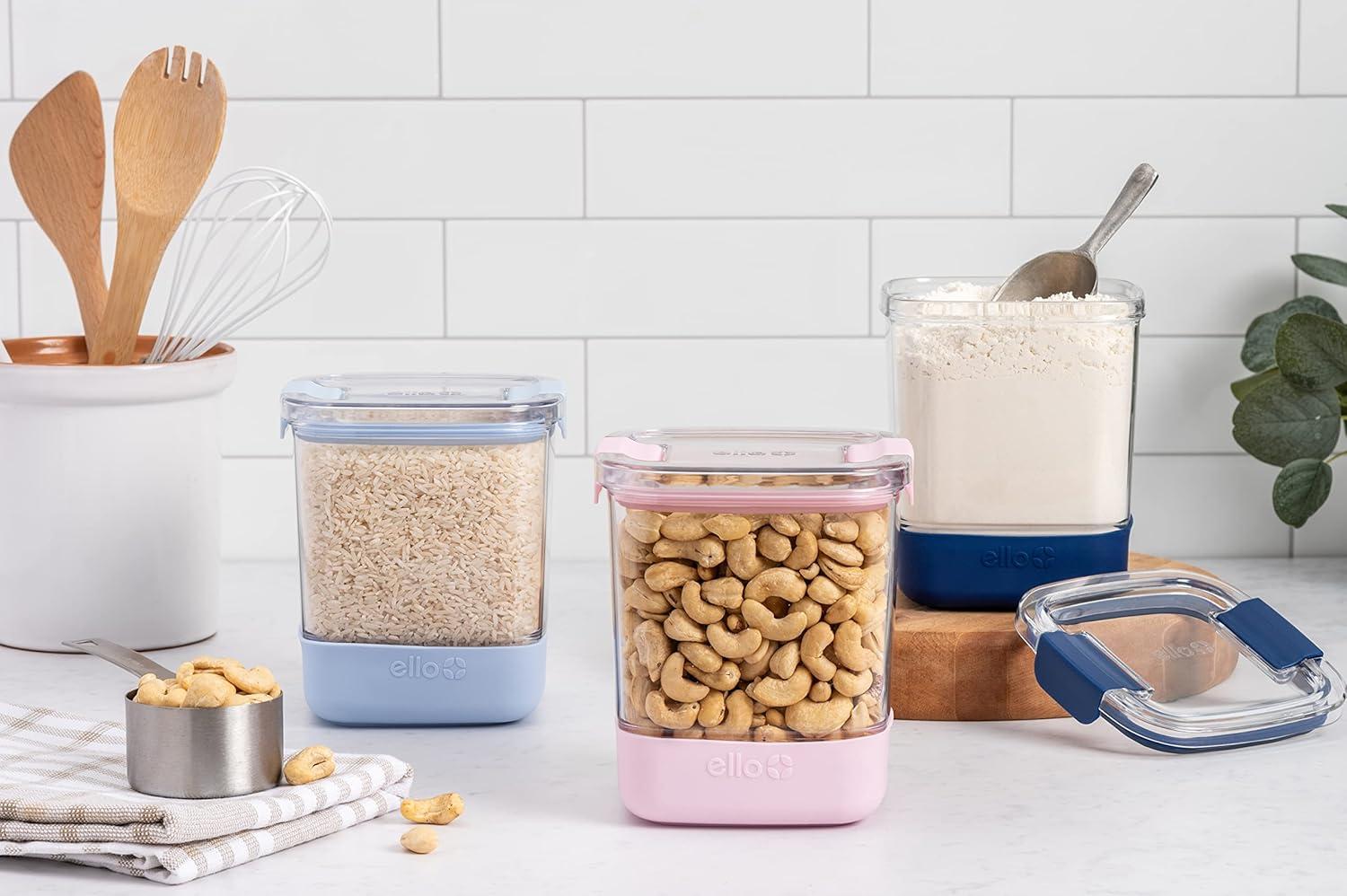 New** Ello 6pc Plastic Food Storage Canisters with Airtight Lids (Set of 3)