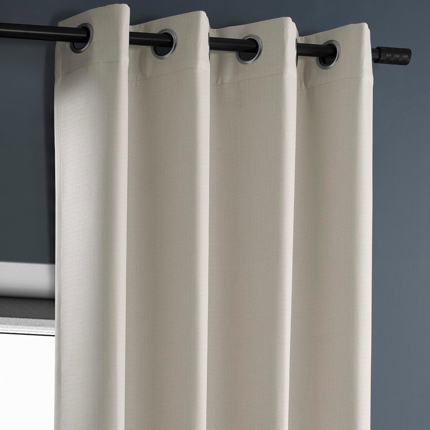 HPD Half Price Drapes Birch Grommet Faux Linen Room Darkening Curtains for Bedroom & Living Room Curtains (1 Panel), Door & Window Curtains 84 inches long, Grommet Curtains & drapes, 50W X 84L