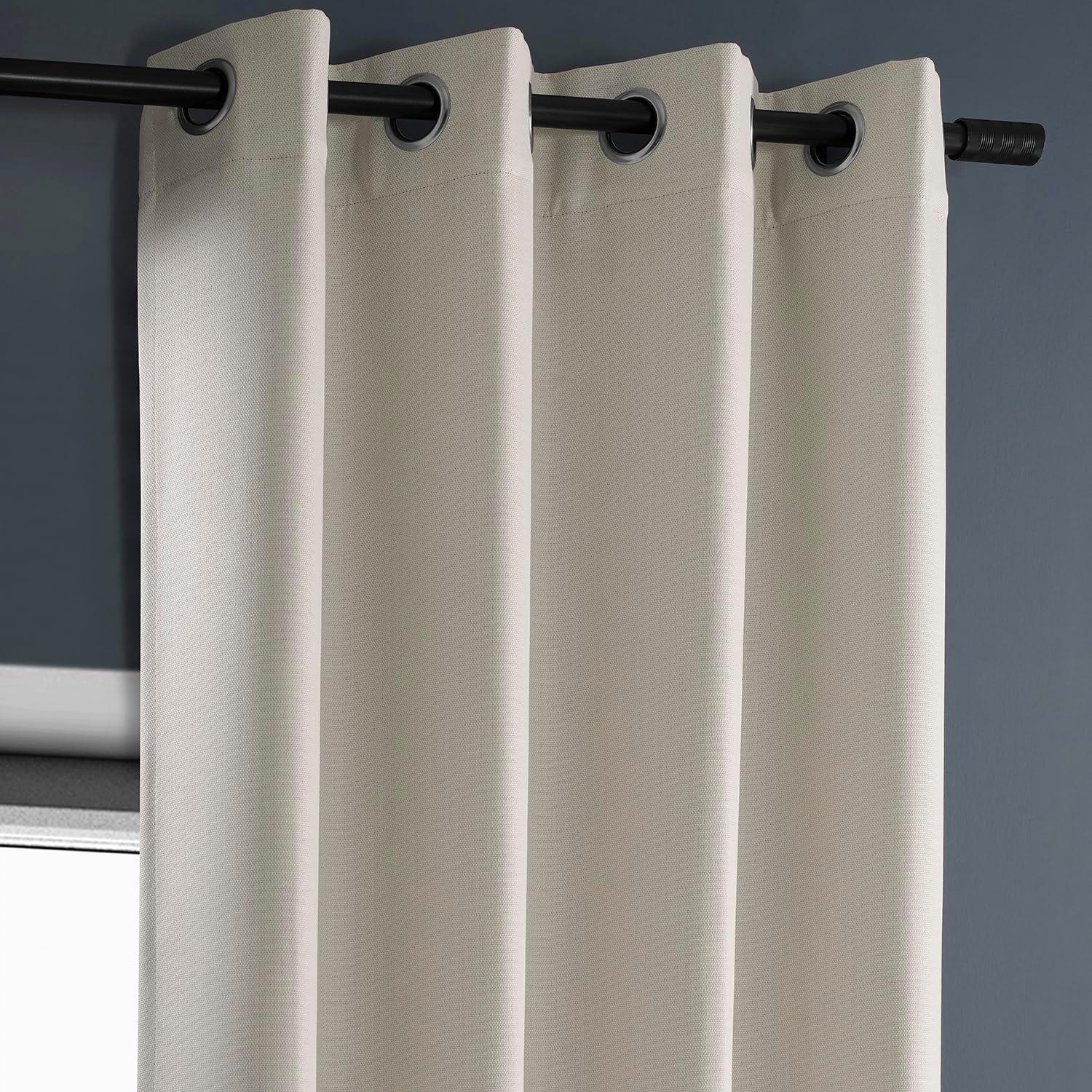 Birch Faux Linen Grommet Room Darkening Curtain (1 Panel), Birch, 50W X 120L