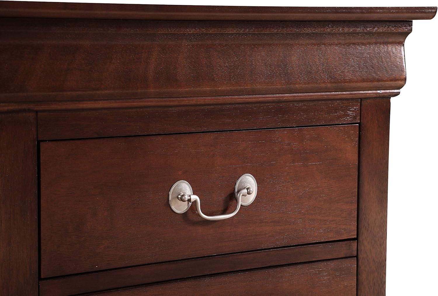 Glory Furniture Louis Phillipe 2 Drawer Nightstand in Cappuccino