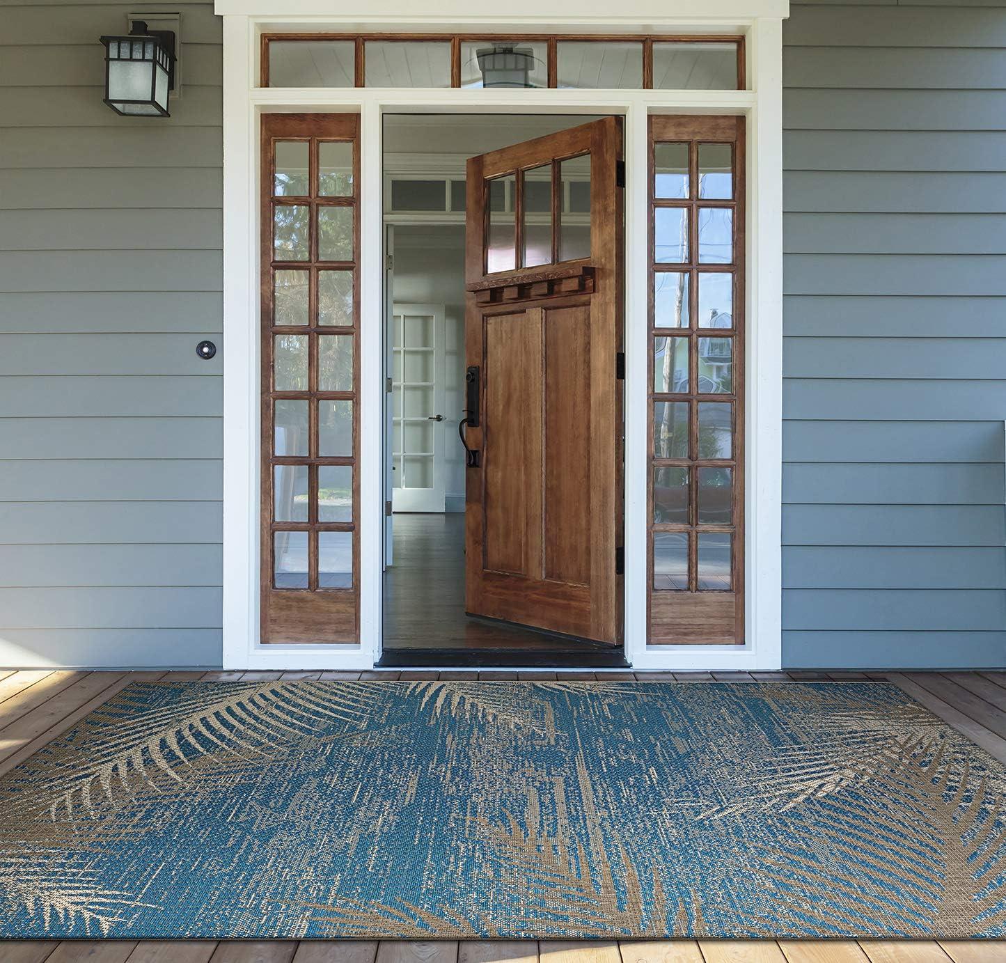 Couristan Monaco Tropical Palms Indoor/Outdoor Area Rug