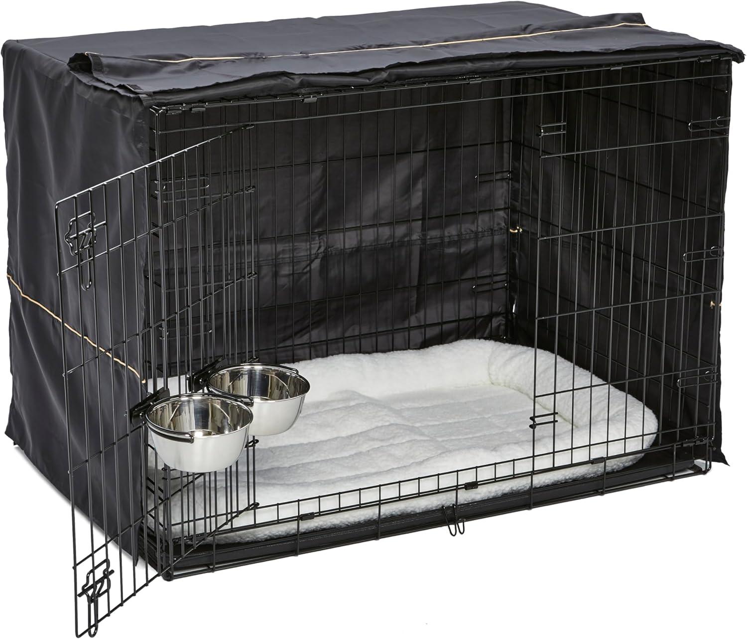 Midwest Homes For Pets MidWest Homes for Pets iCrate Dog Crate Starter Kit / Includes Dog Crate, Bed, 2 Bowls, Crate Cover