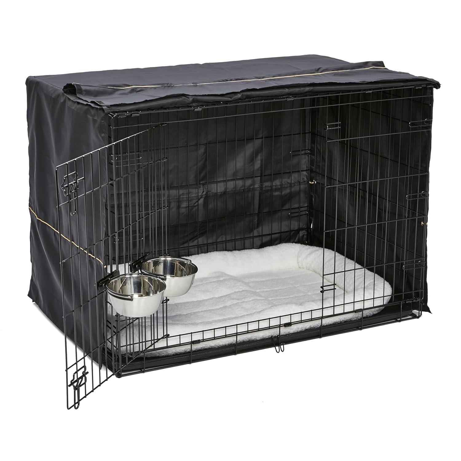 Midwest Homes For Pets MidWest Homes for Pets iCrate Dog Crate Starter Kit / Includes Dog Crate, Bed, 2 Bowls, Crate Cover