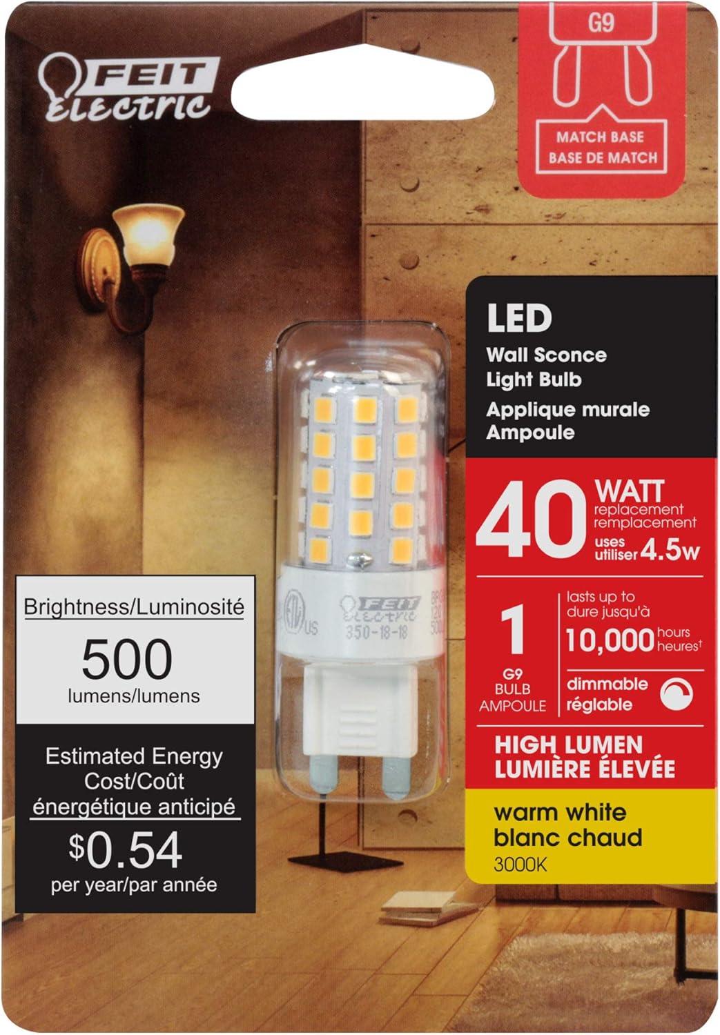 Feit Electric G9 Bi-Pin LED Bulb Warm White 40 Watt Equivalence 1 pk