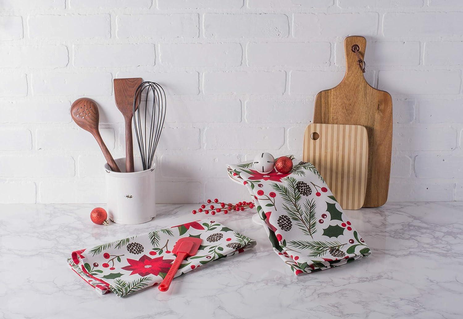 Holiday Sprigs Cotton Kitchen Towel Set, 18x28, 2 Piece