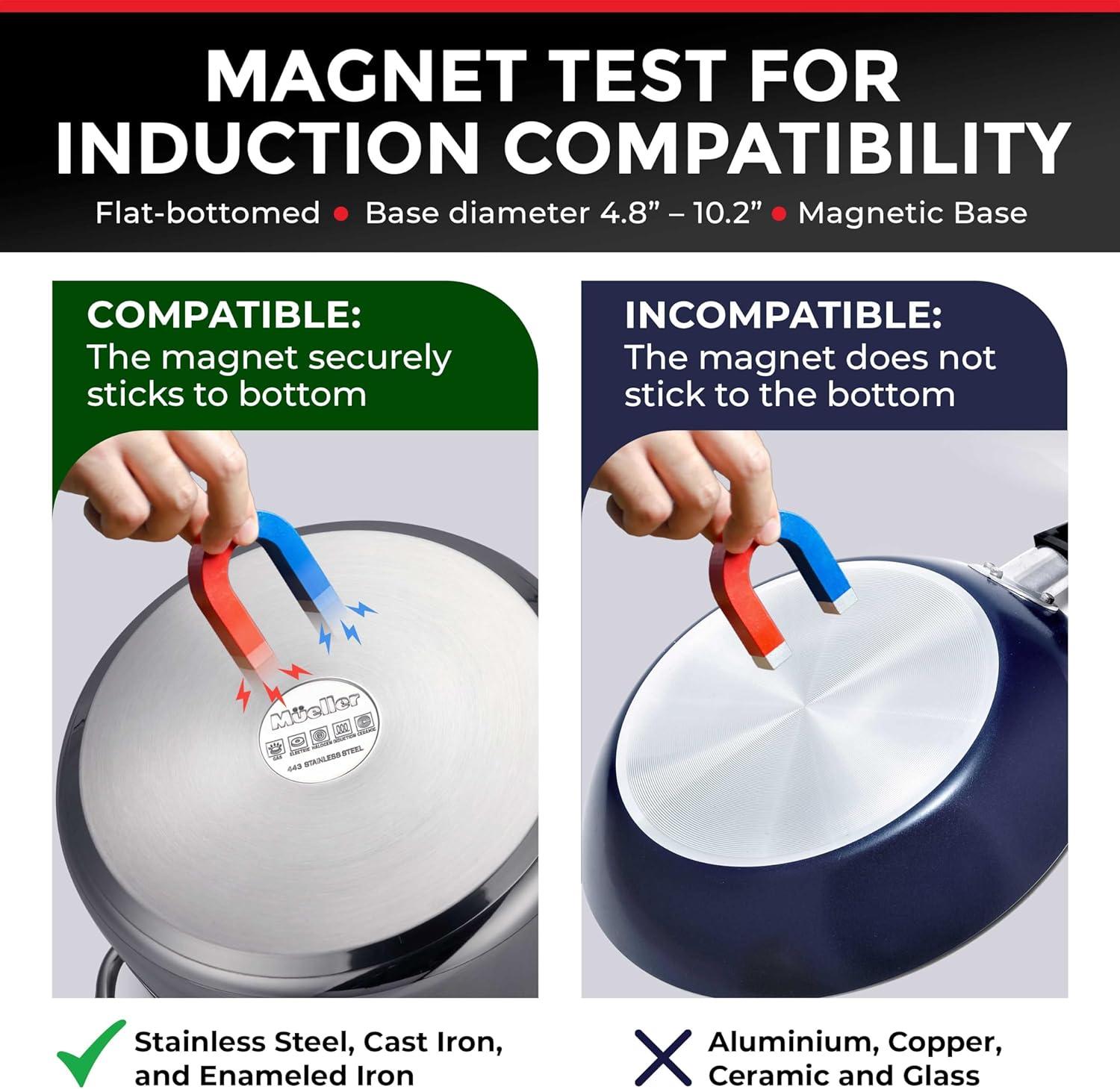 Mueller Austria RapidTherm Portable Induction Cooktop, 1800W Hot Plate Electric Stove Top Burner. 8 Temp Levels, Auto-Off & Pot Detection, LED Display, Child Lock, 4 Programs, Burners for Cooking