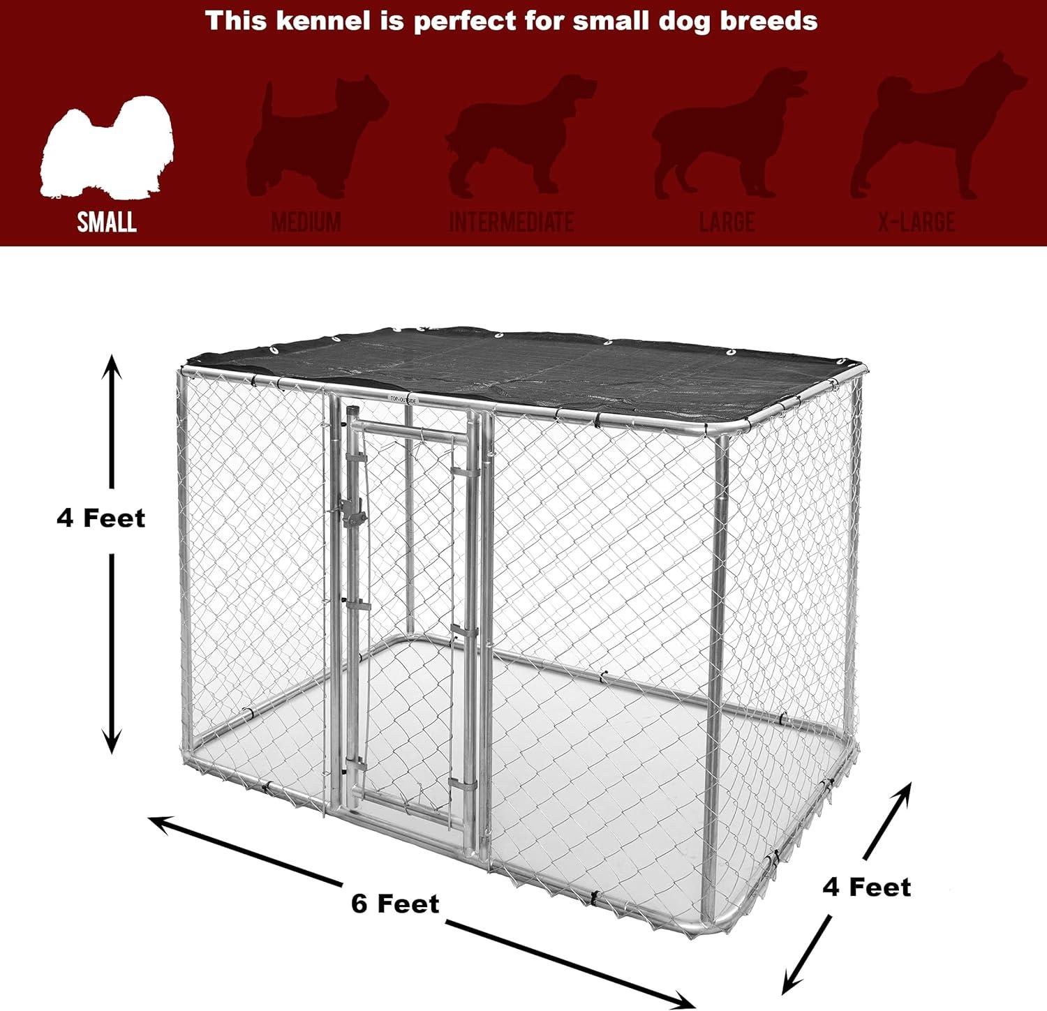 MidWest Homes For Pets K9 Steel Chain Link Portable Yard Kennel, 6ft x 4ft x4ft