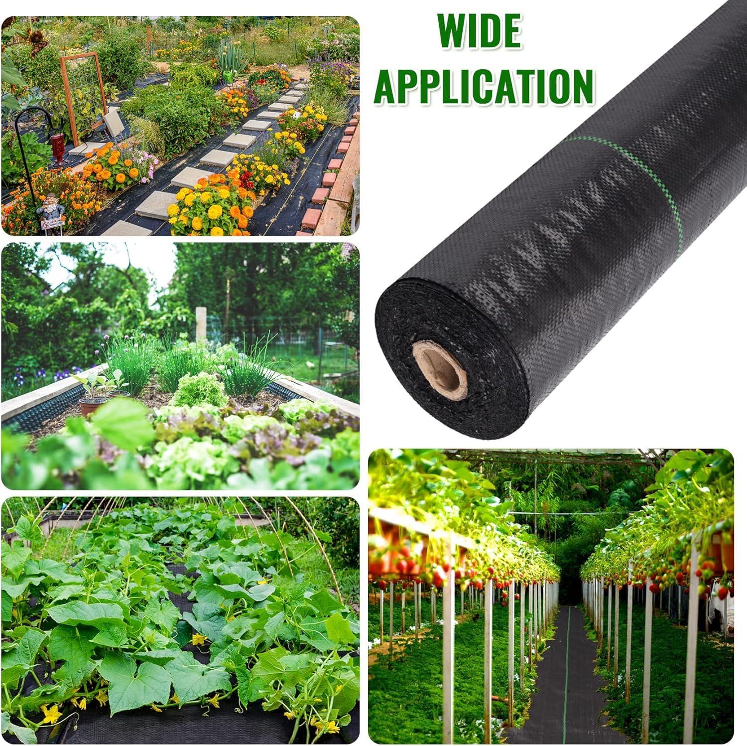 3FT x 50FT Weed Barrier Landscape Fabric Premium Heavy Duty with High Water Permeability and Breathability Woven Geotextile Fabric for Underlayment