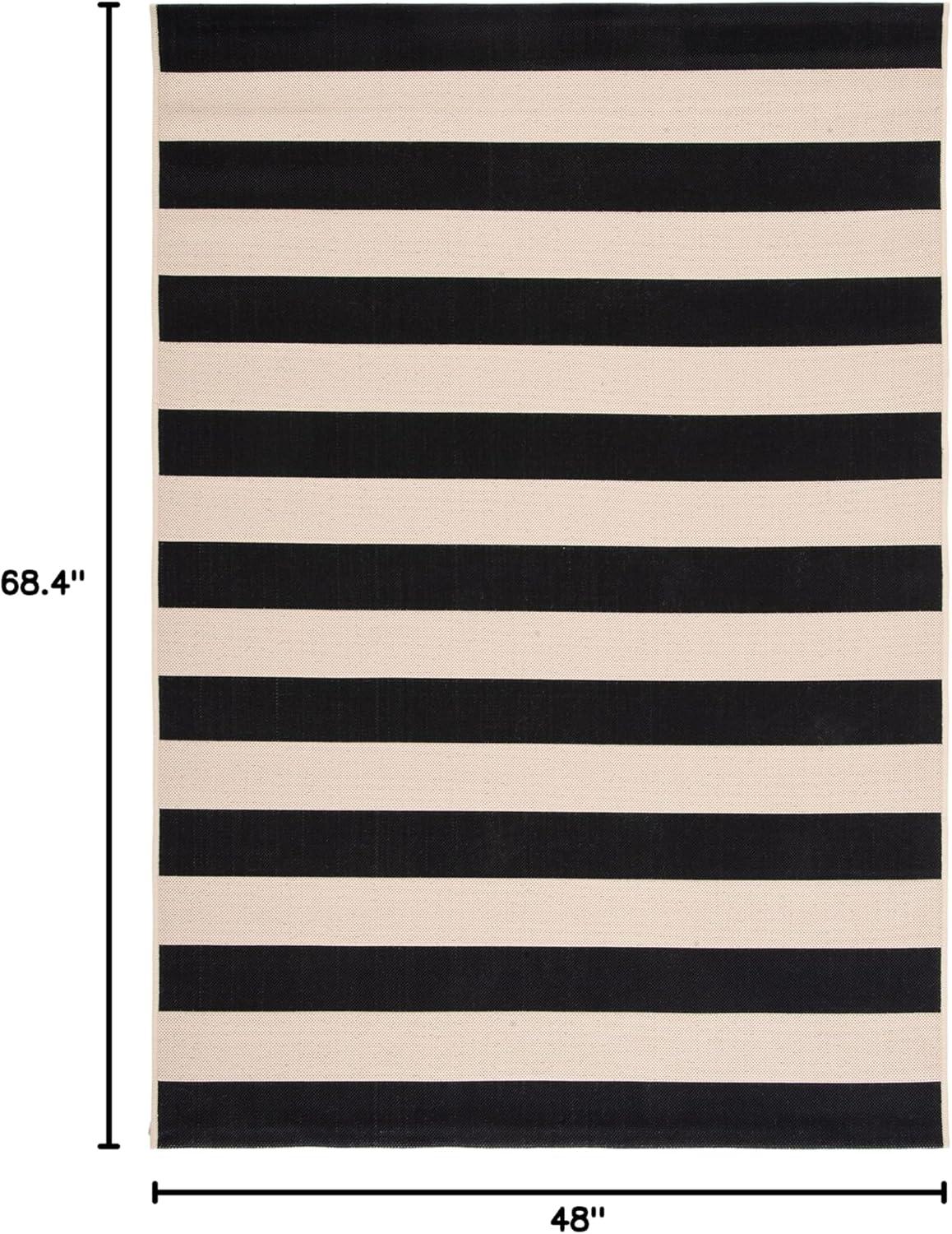Courtyard CY6812 Power Loomed Indoor/Outdoor Area Rug - Beige/Blue - 4'x5'7" - Safavieh.
