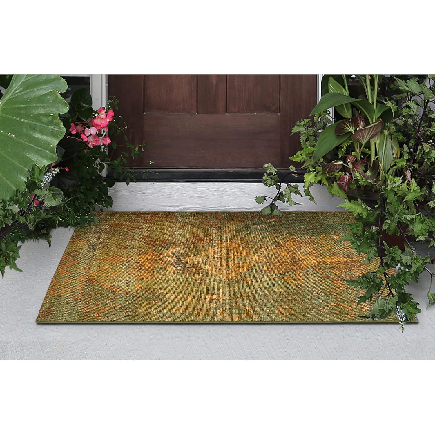Liora Manne Marina Kermin Indoor/Outdoor Rug Green 2'7" x 4'3"