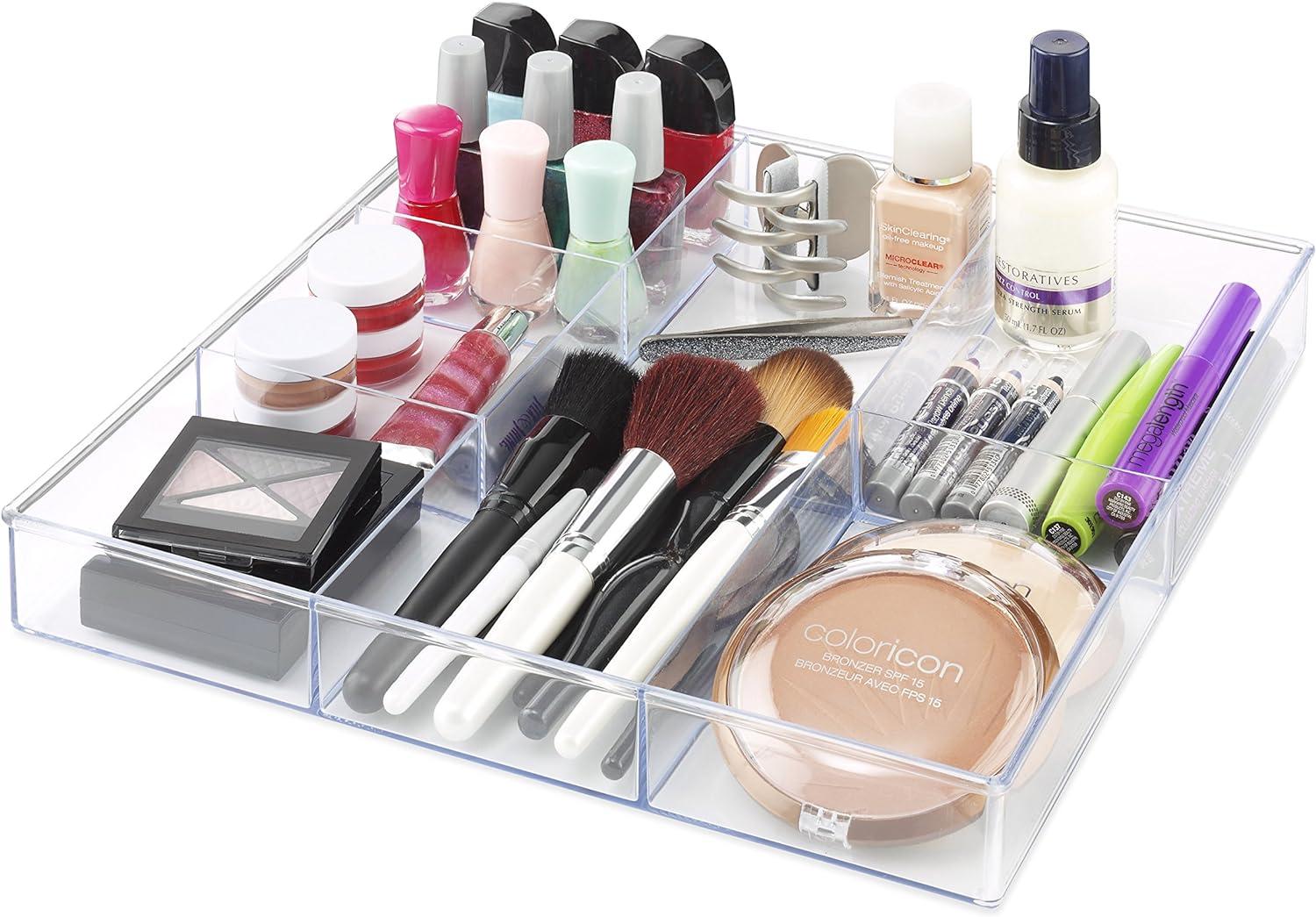 Whitmor 6789-3065 6 Section Clear Drawer Organizer