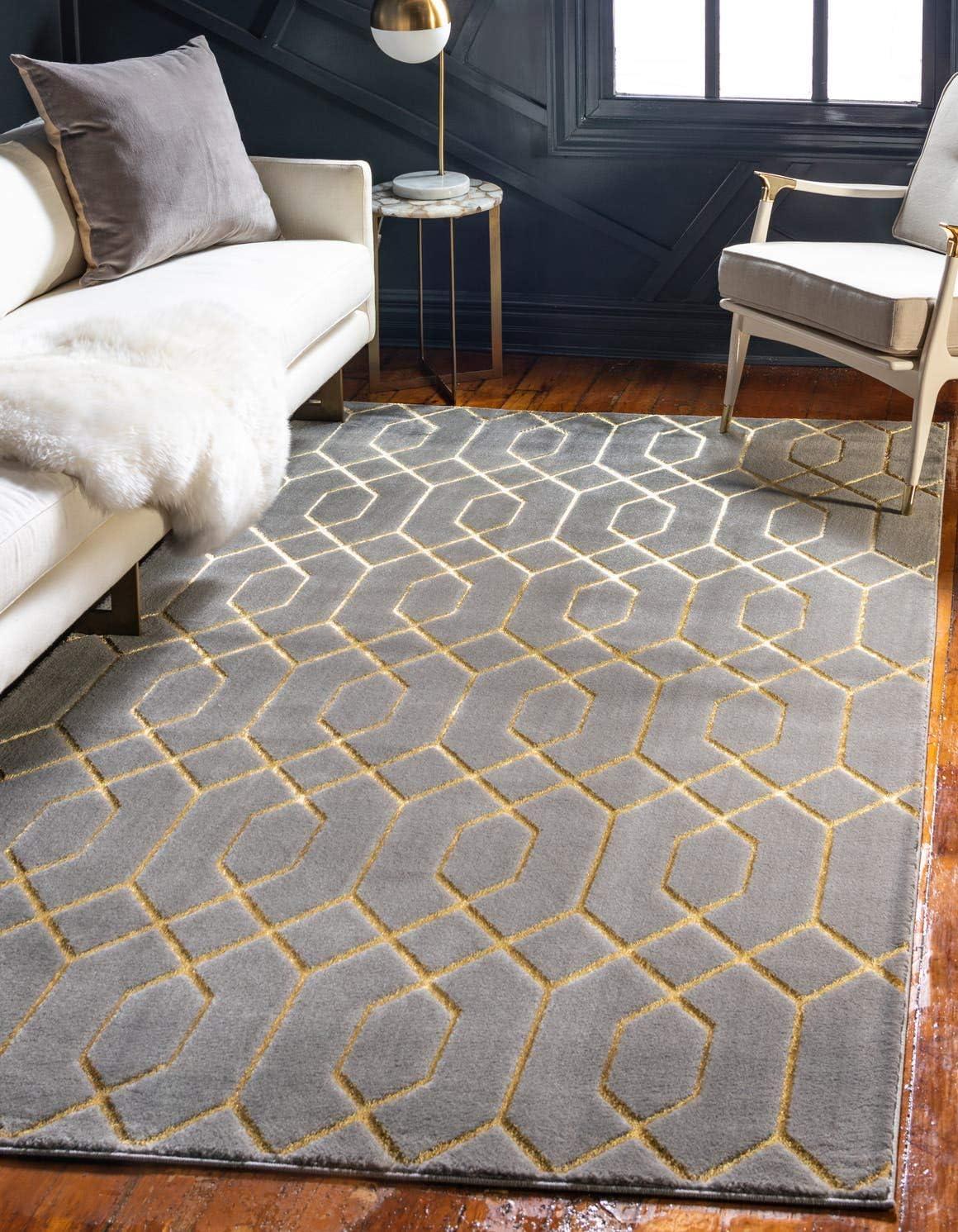 Glam Gray/Gold Area Rug