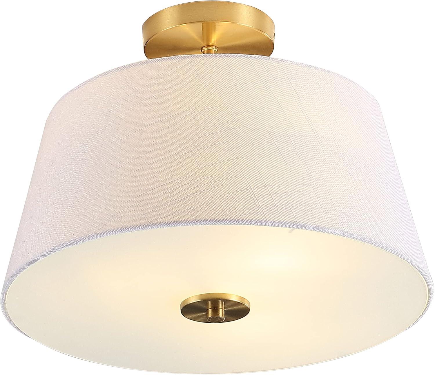 Isabella 15" Gold Brass LED Flush Mount Ceiling Light