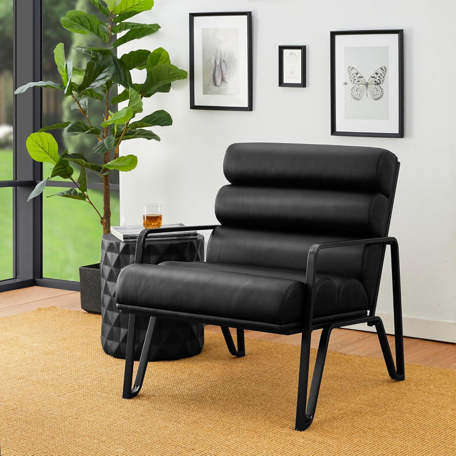 Cacey Faux Leather Armchair