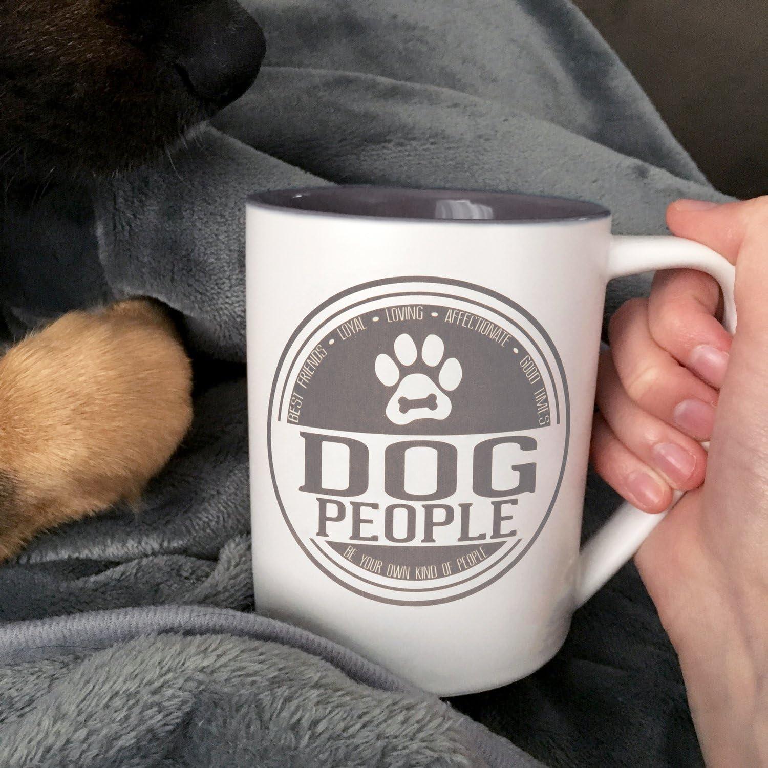 Dog People White Ceramic 18oz Coffee Mug