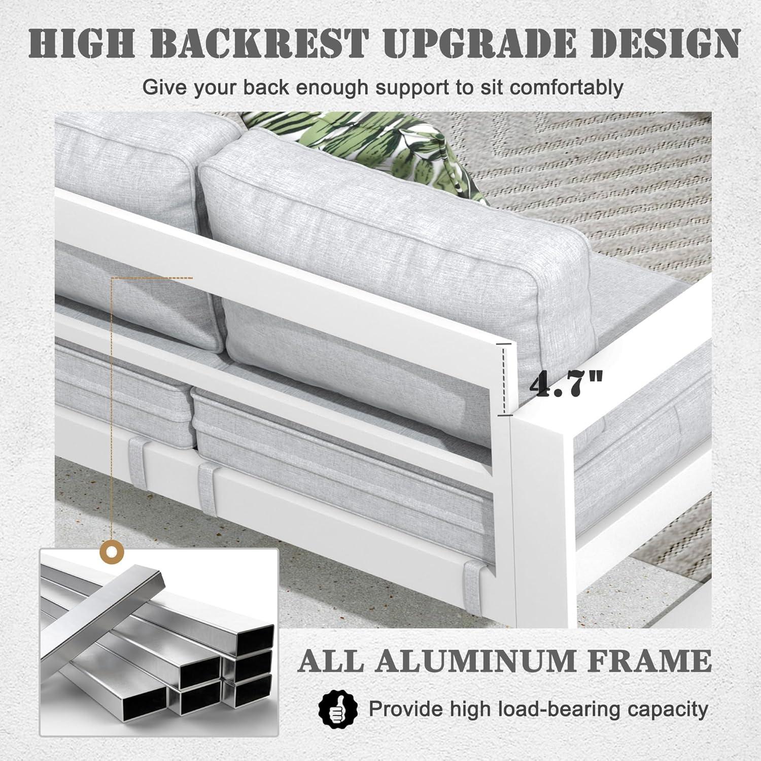 Standalone Product 73'' Metal Outdoor Patio Sofa