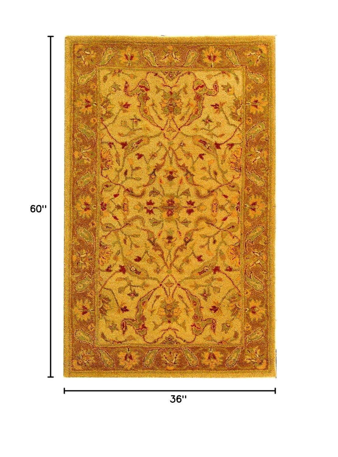 Antiquity AT311 Hand Tufted Area Rug - Ivory/Brown - 3'x5' - Safavieh.
