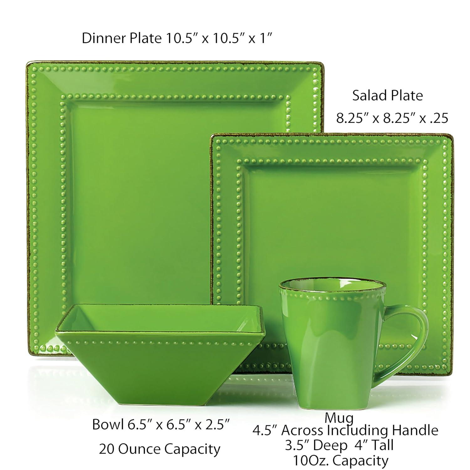 Lorren Home Trends 16 Piece Stoneware Dinnerware Set - Service for 4