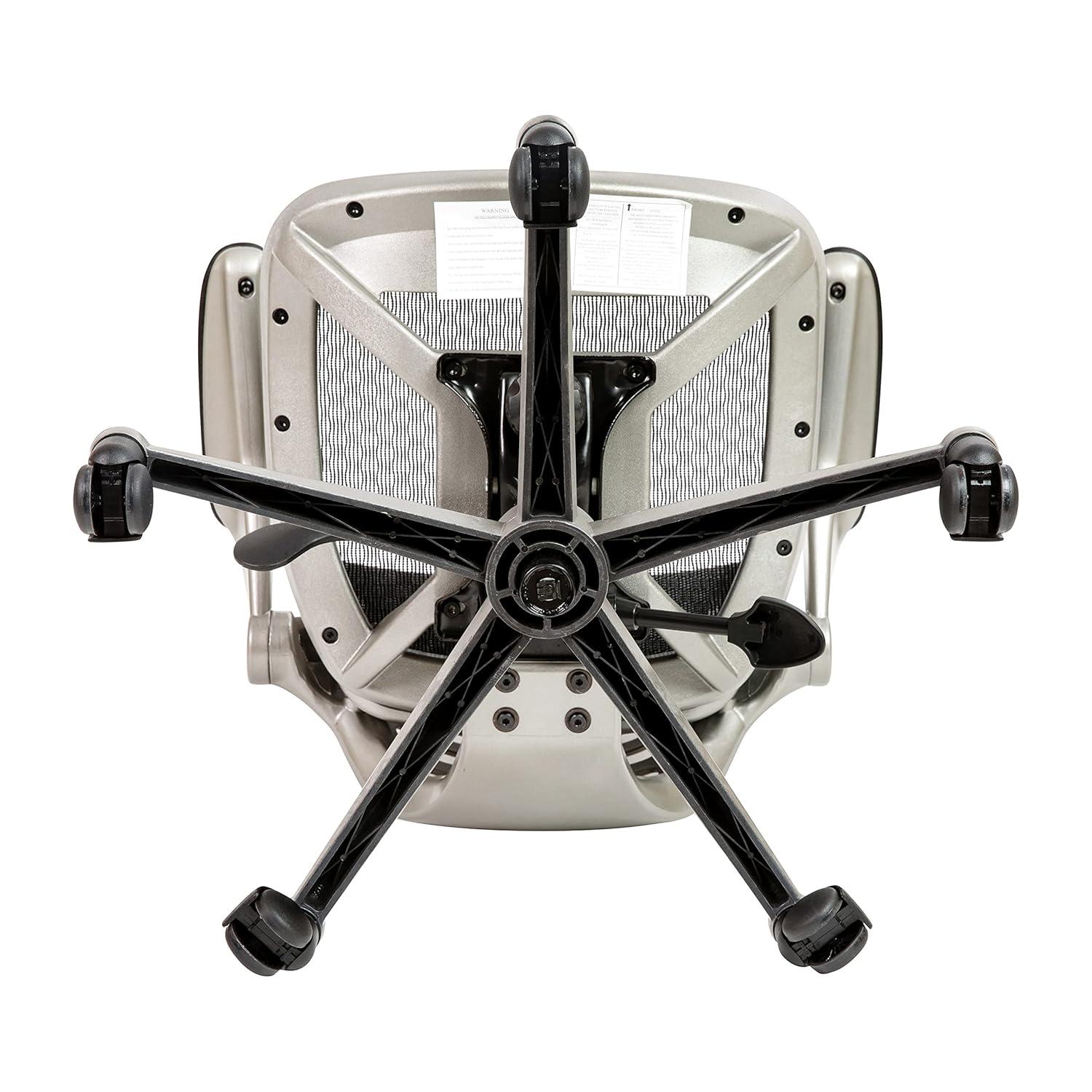 Emma and Oliver Gray Mid-Back Mesh Drafting Chair with White Frame and Flip-Up Arms