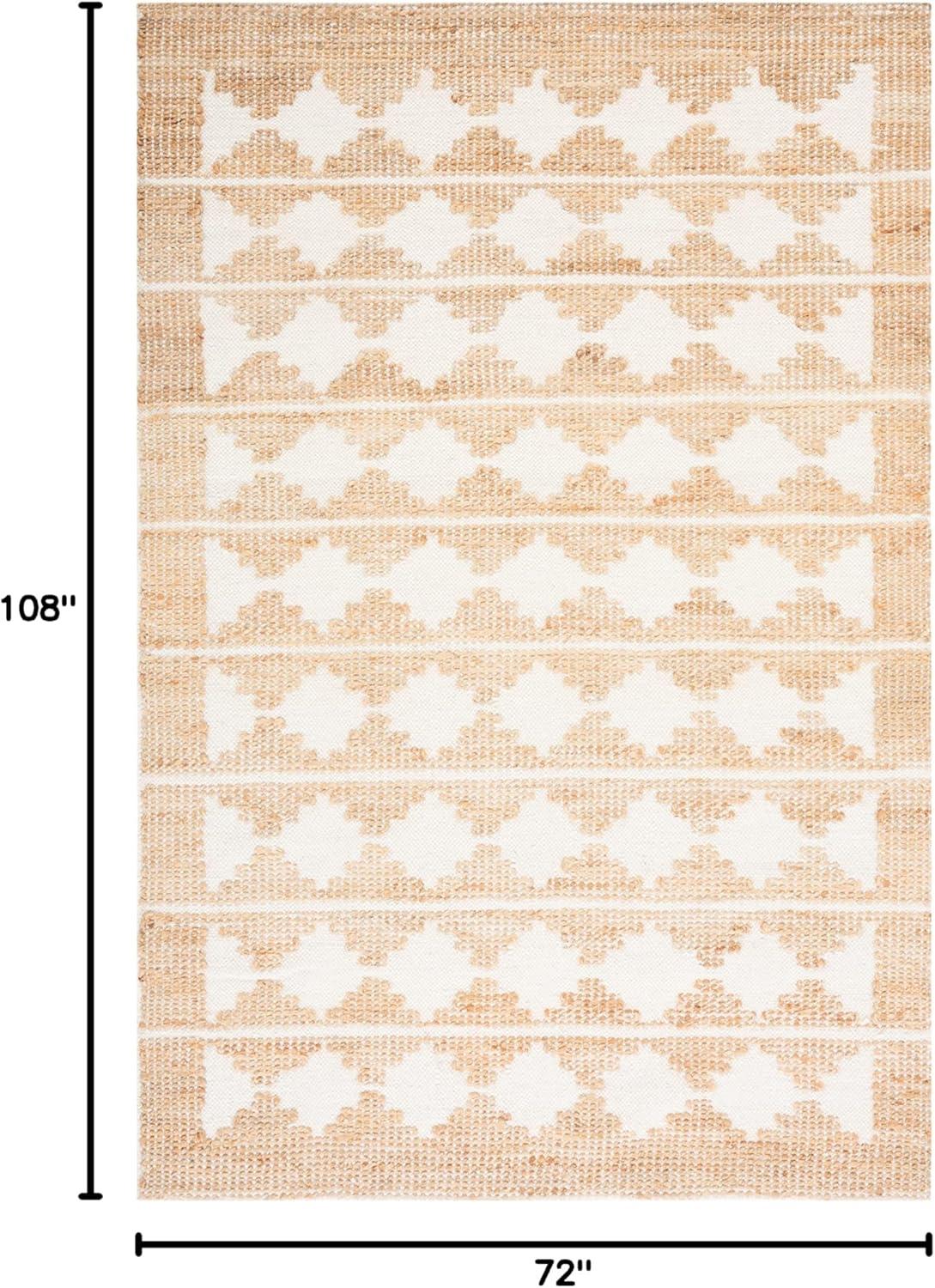 Eco-Friendly Handmade Ivory Wool 6' x 9' Area Rug