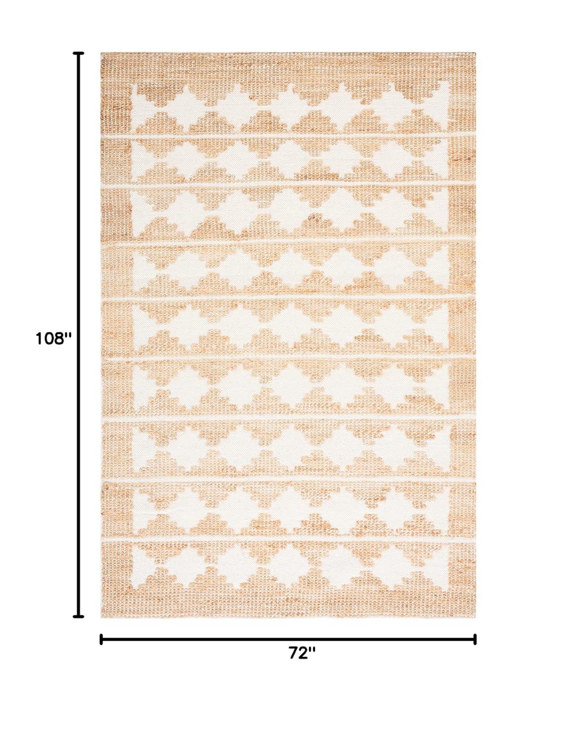 Natural Fiber NF511 Hand Loomed Area Rug - Ivory/Natural - 6'x9' - Safavieh.