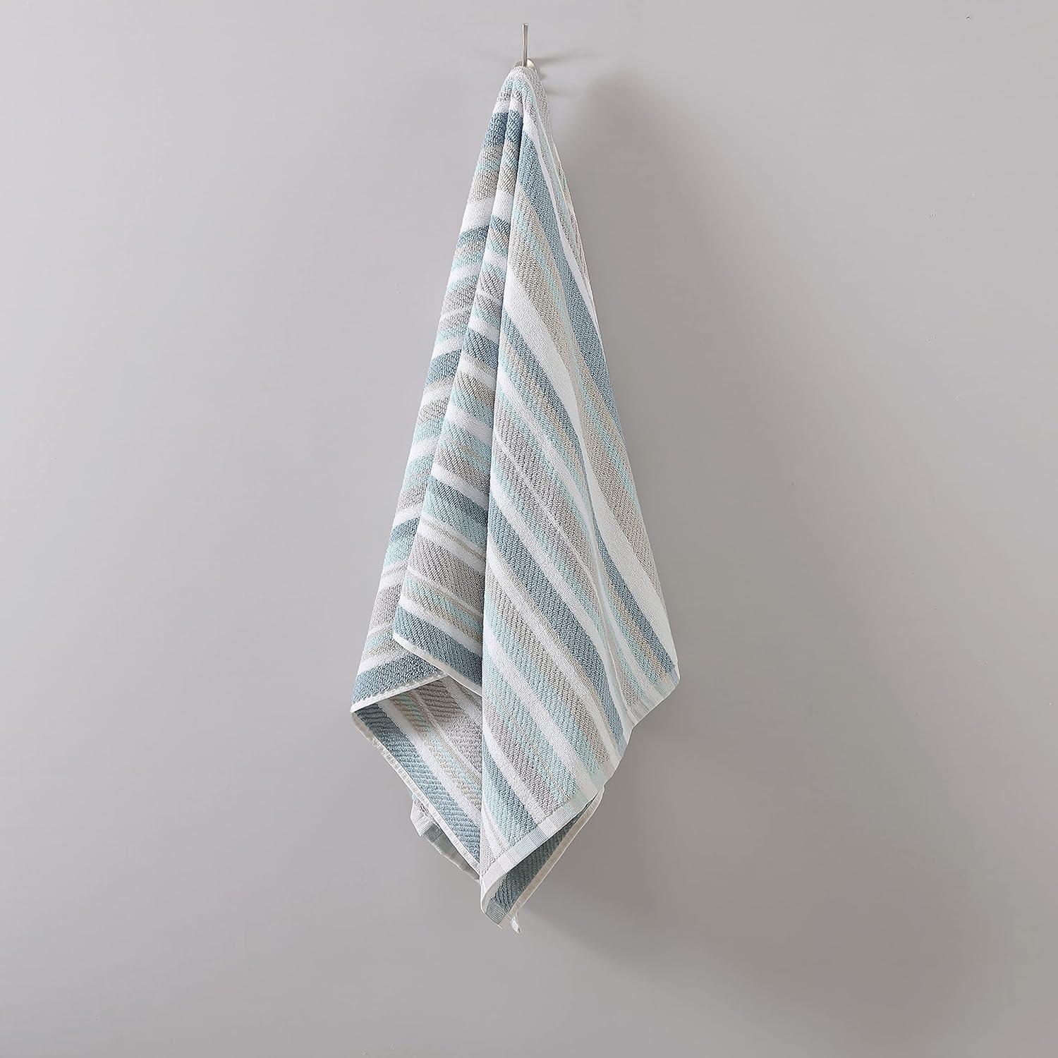 3pc Ocean Bay Striped Bath Towel Set Blue - Tommy Bahama: Cotton Terry, Lightweight, OEKO-TEX Certified