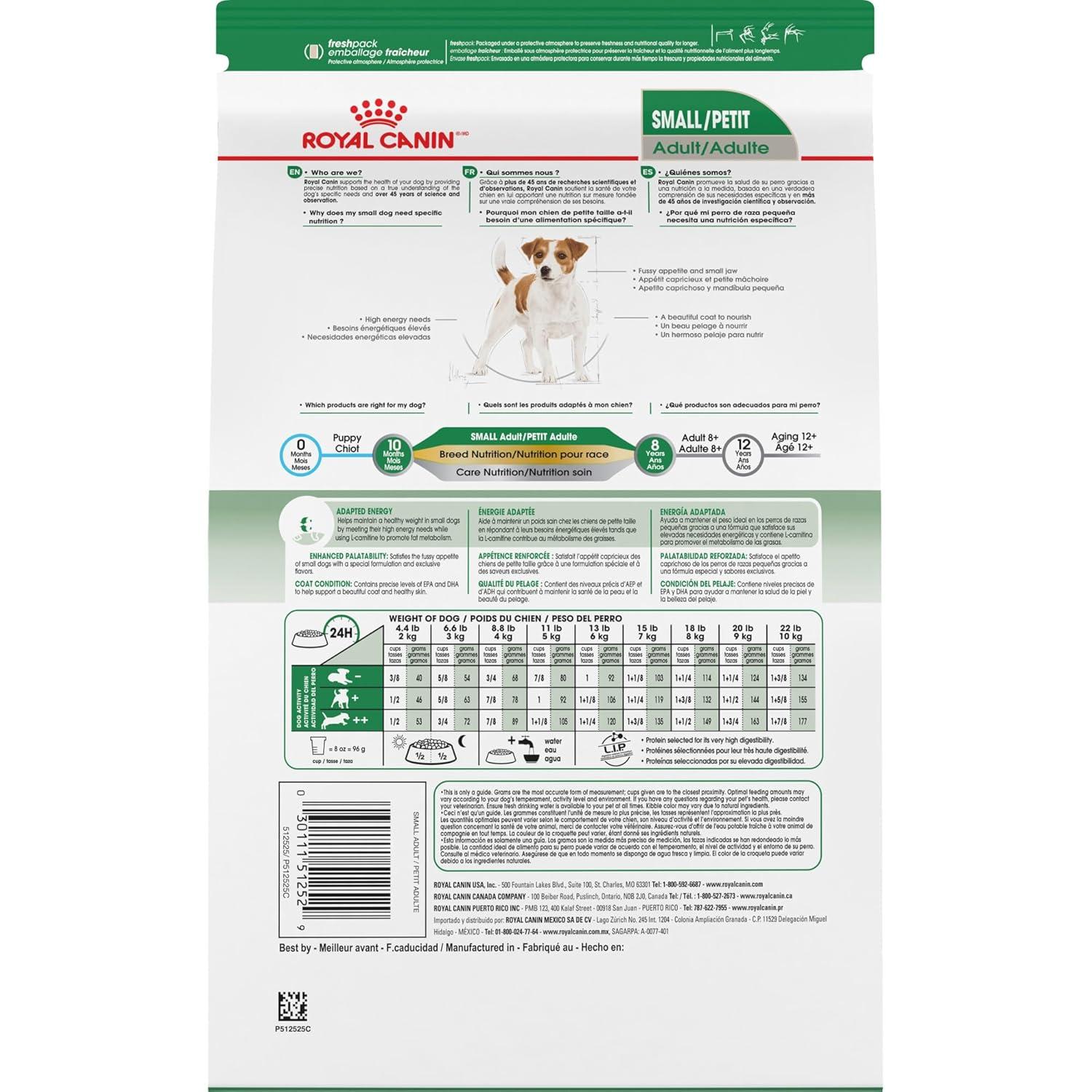 Royal Canin Small Breed Adult Dry Dog Food, 14 lb Bag