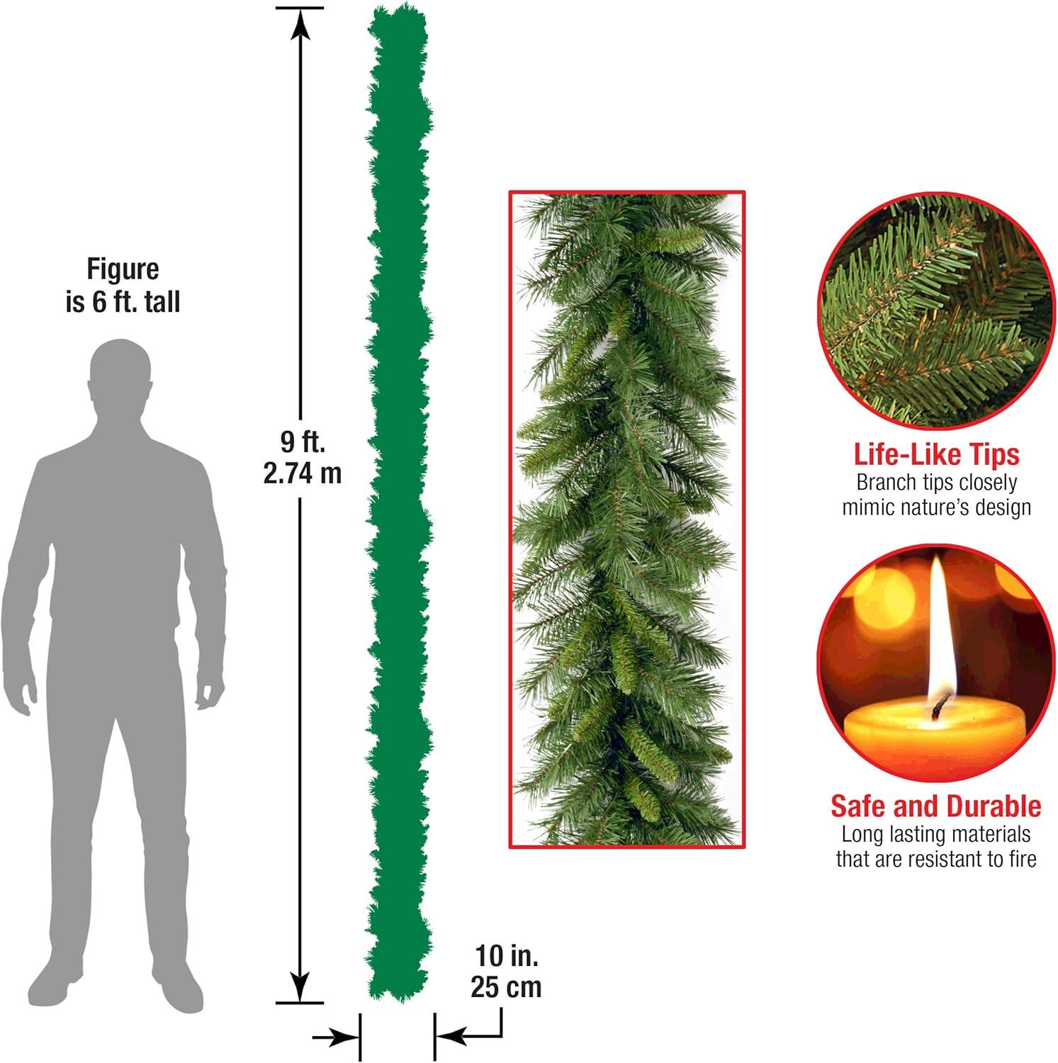 National Tree Company Artificial Christmas Garland, Green, Winchester Pine, Christmas Collection, 9 Feet