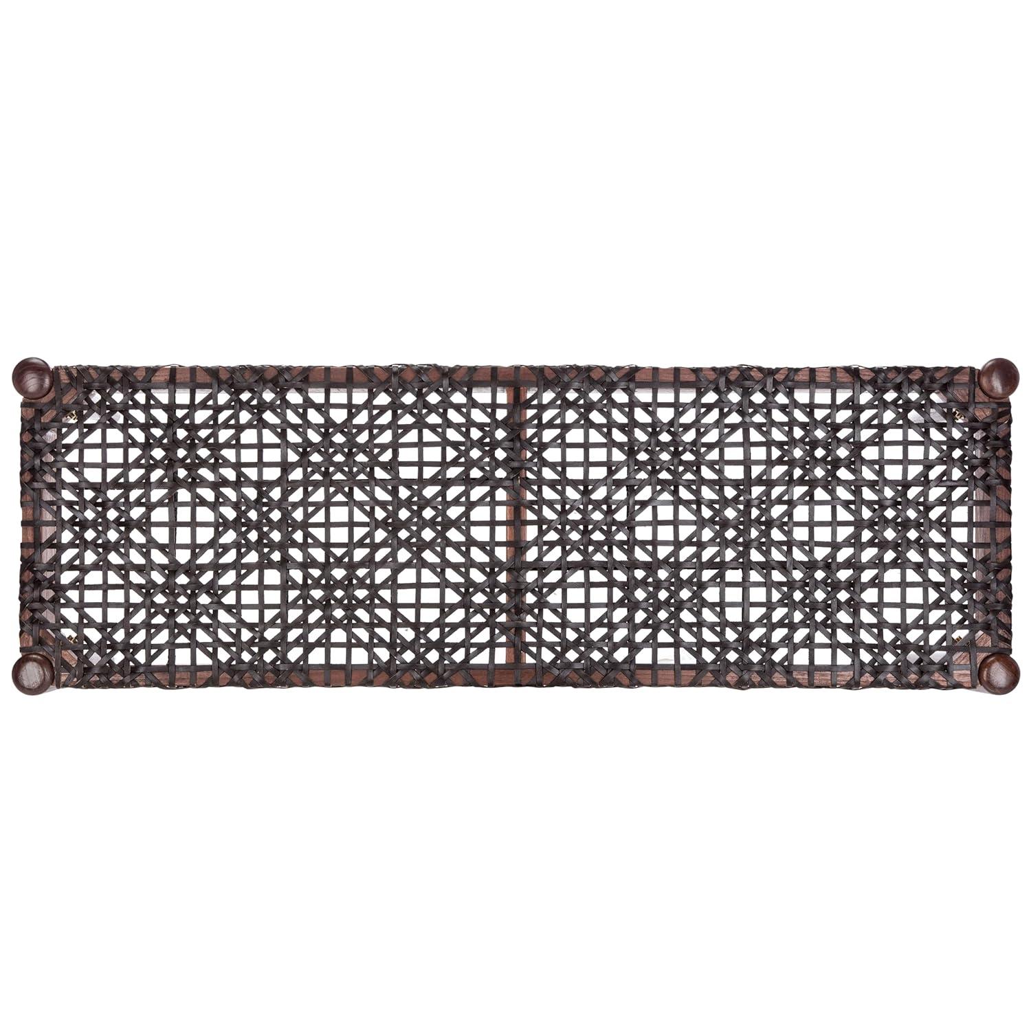 Kazbah 47" Genuine Leather Bench