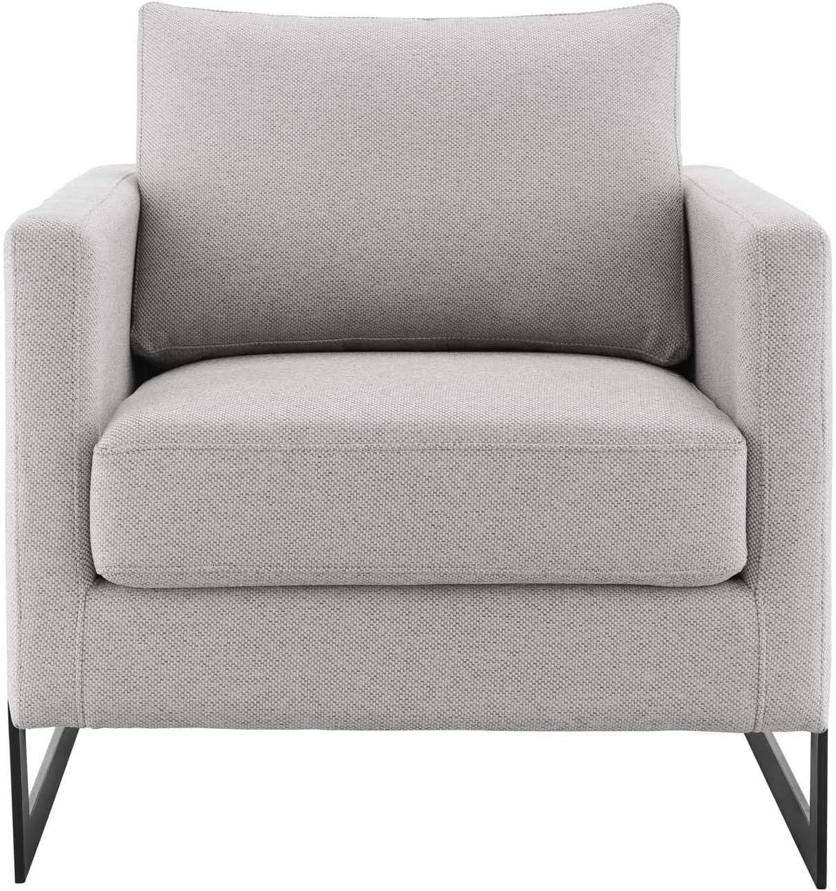 Posse Upholstered Fabric Accent Chair Black Camel