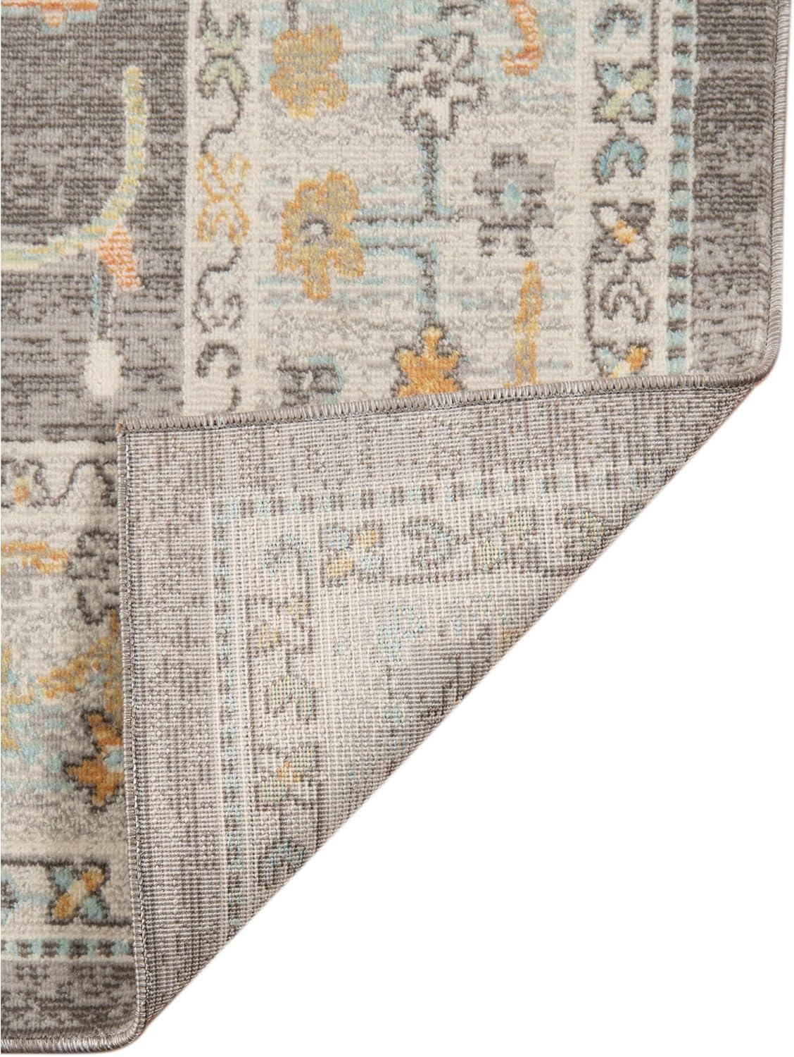 Viviane Gray Rectangular Synthetic Reversible Rug