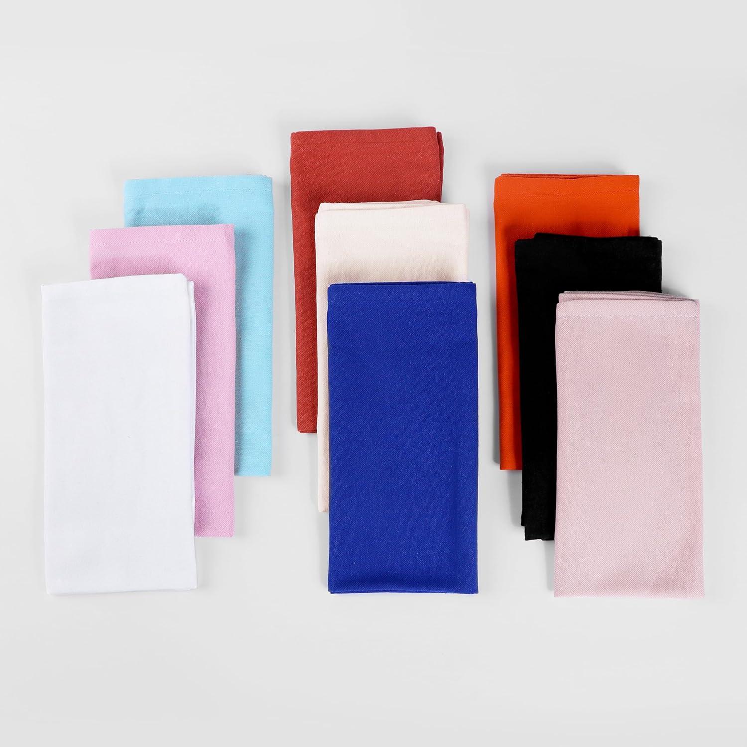 Ruvanti Poly Cotton Enrich Twill Cloth Napkins (Set of 12)