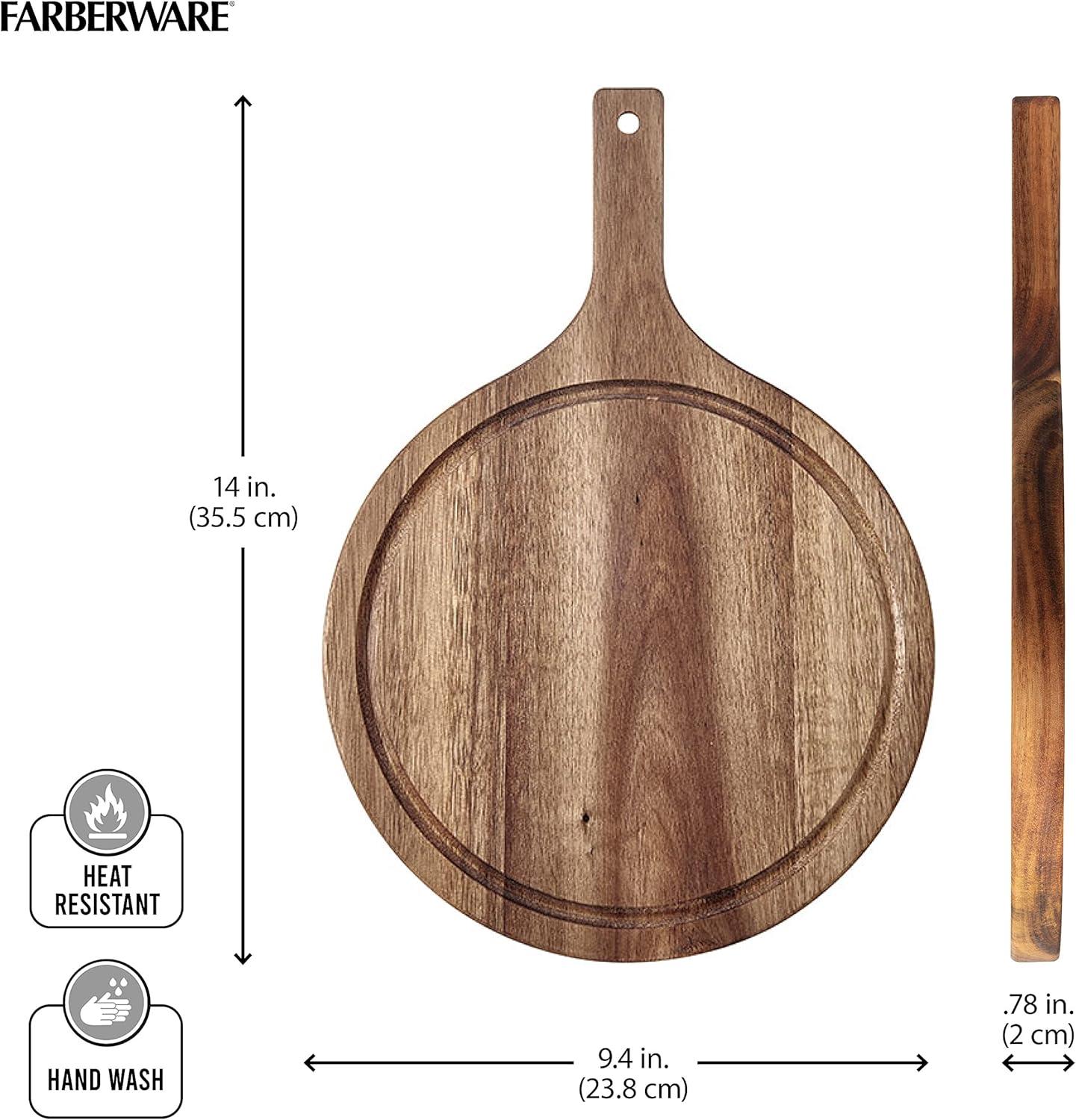 Acacia Wood Round Paddle Board with Juice Groove