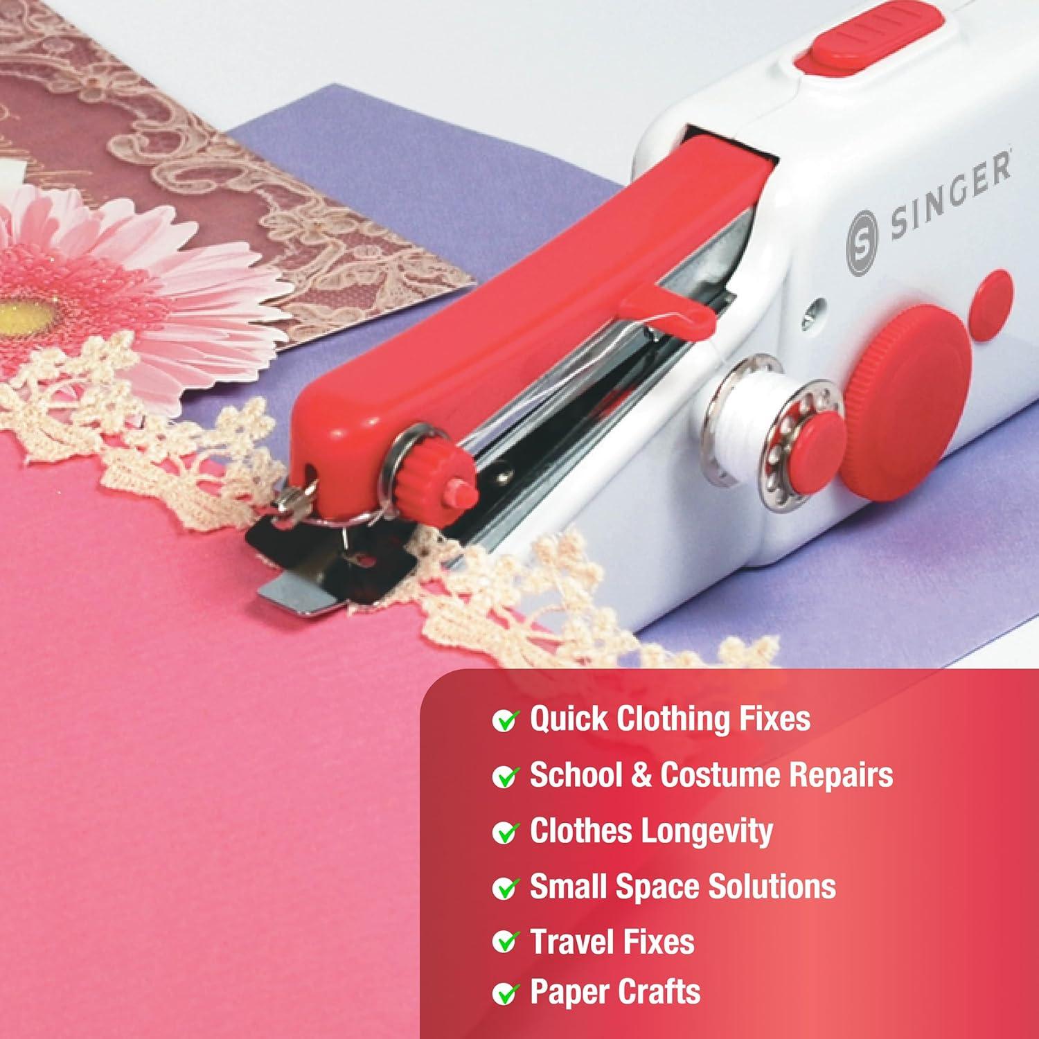 SINGER Stitch Sew Quick Portable Mending Machine - Single Thread Machine for Quick Repairs