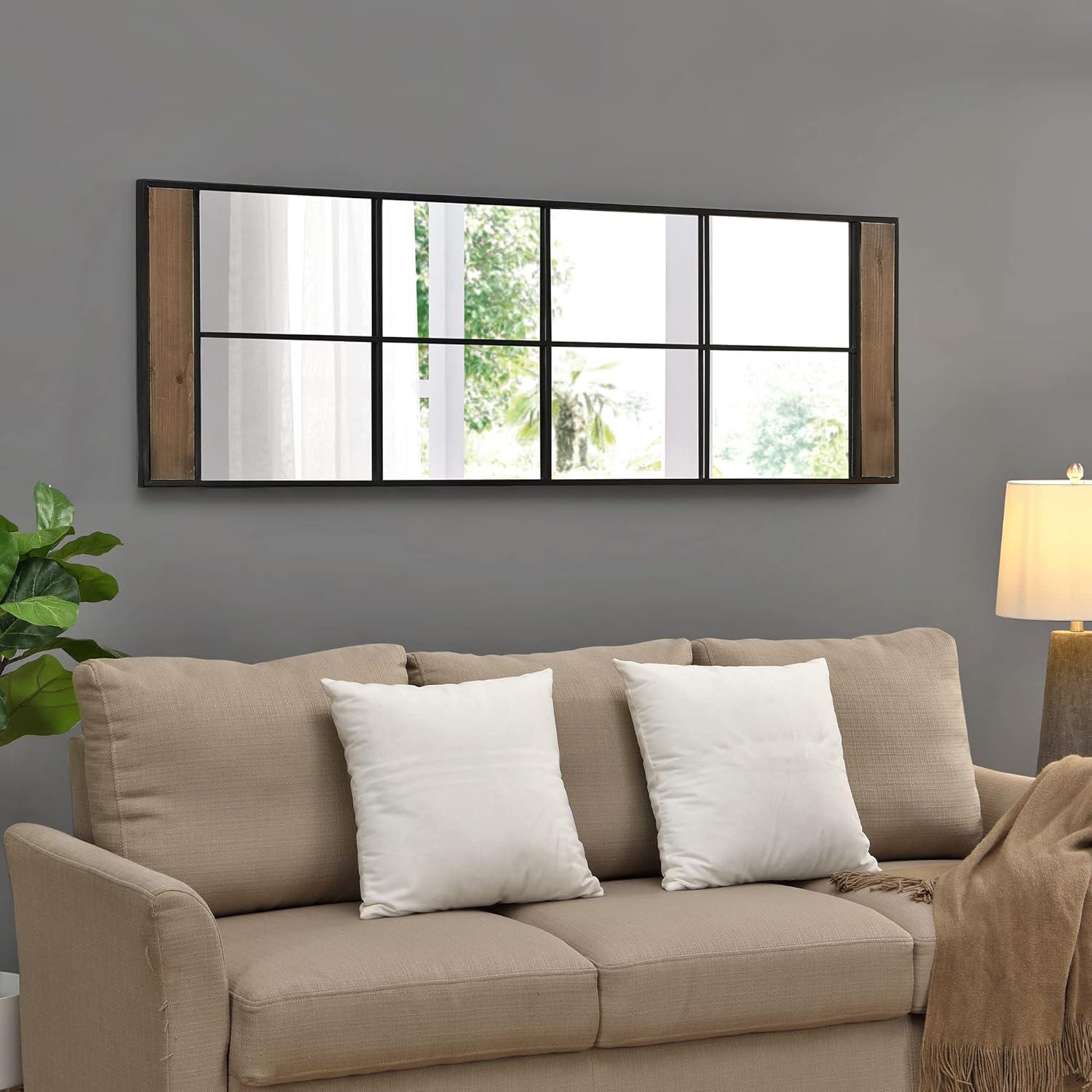 FirsTime & Co. Dark Silver Homestead Manor Wall Mirror, Farmhouse, Rectangular, 24 x 1 x 38 in