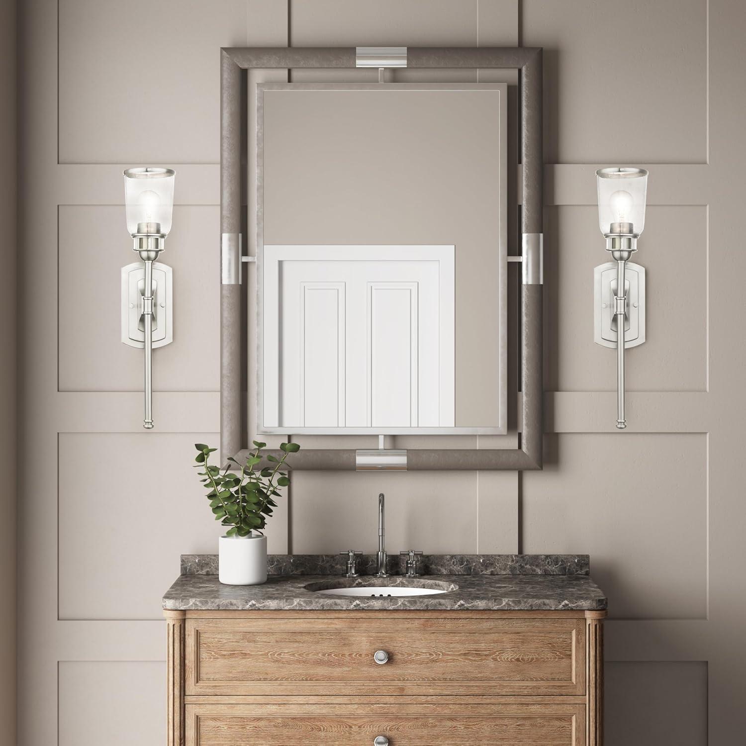 Livex Lighting Lawrenceville 1 Light Wall Sconce Brushed Nickel Finish