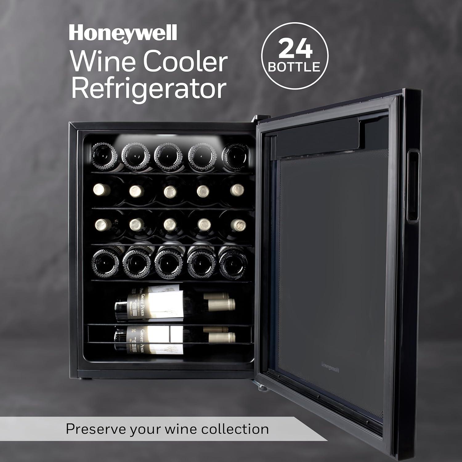 Honeywell 18.9'' 24 Bottle and Can Single Zone Free-standing Wine & Beverage Refrigerator