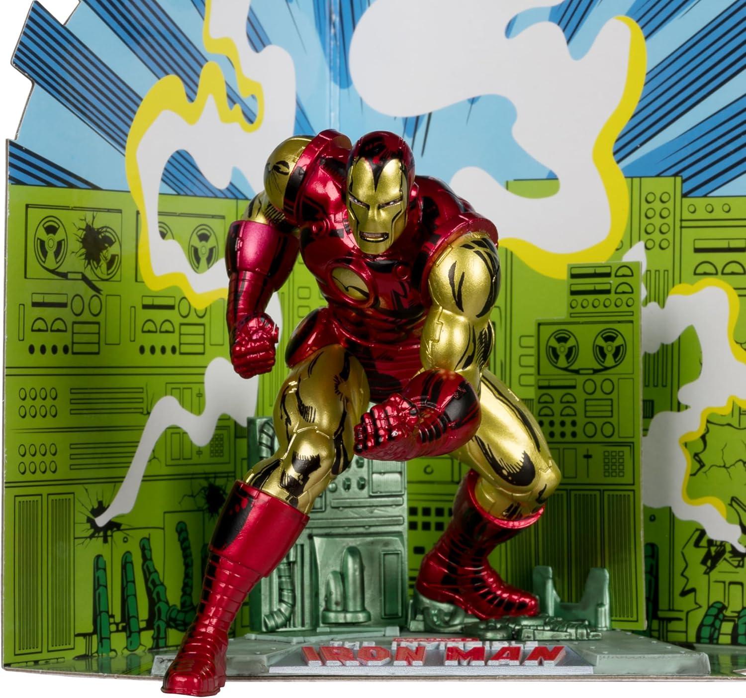 Iron Man (The Invincible Iron Man #126) 1:10th Scale Posed Figure w/Scene - McFarlane Toys