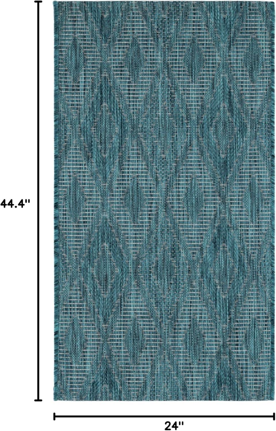 Courtyard CY8522 Power Loomed Indoor and Outdoor Accent Rug - Navy/Navy - 2'x3'7" - Safavieh
