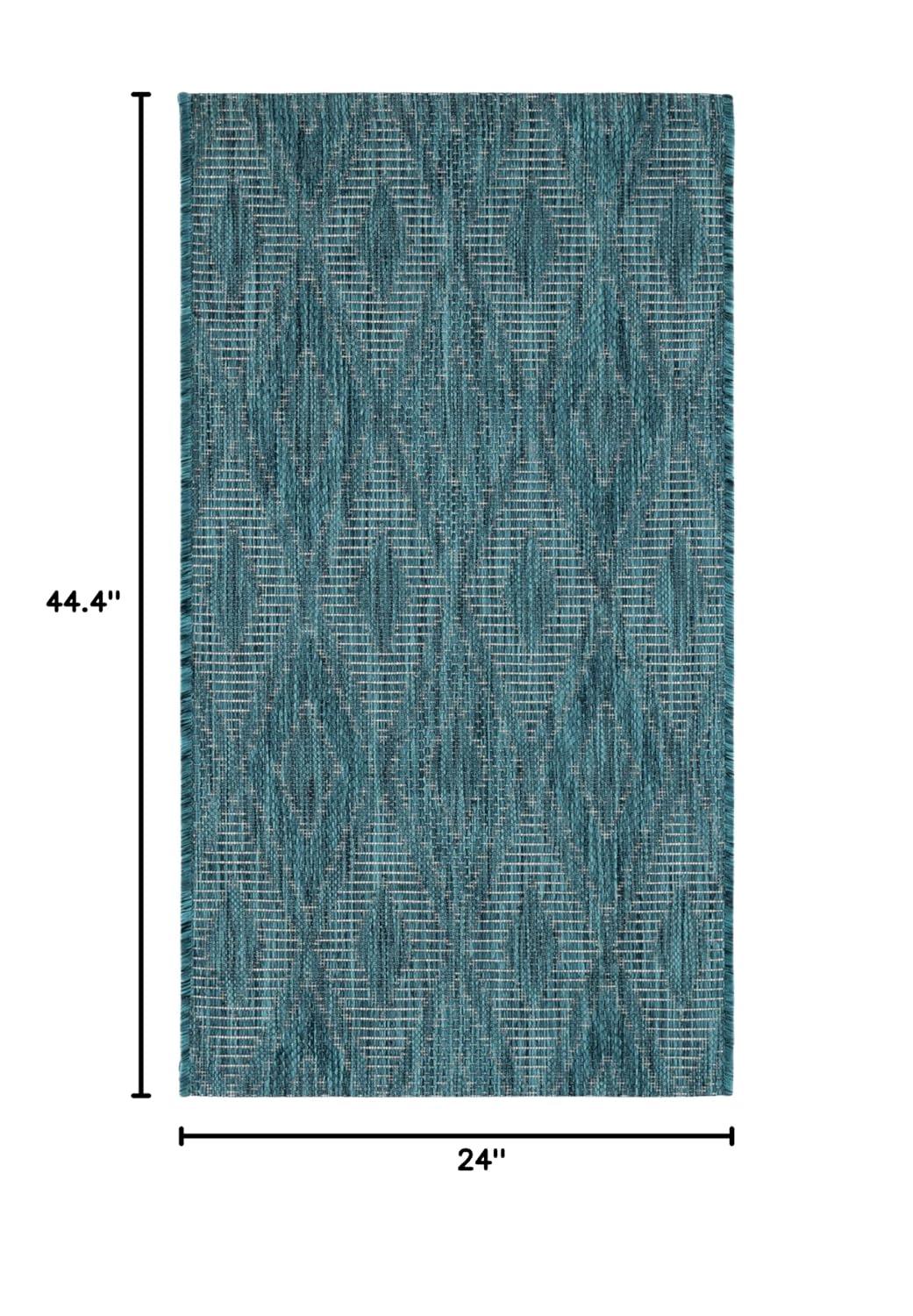 Courtyard CY8522 Power Loomed Indoor and Outdoor Accent Rug - Navy/Navy - 2'x3'7" - Safavieh