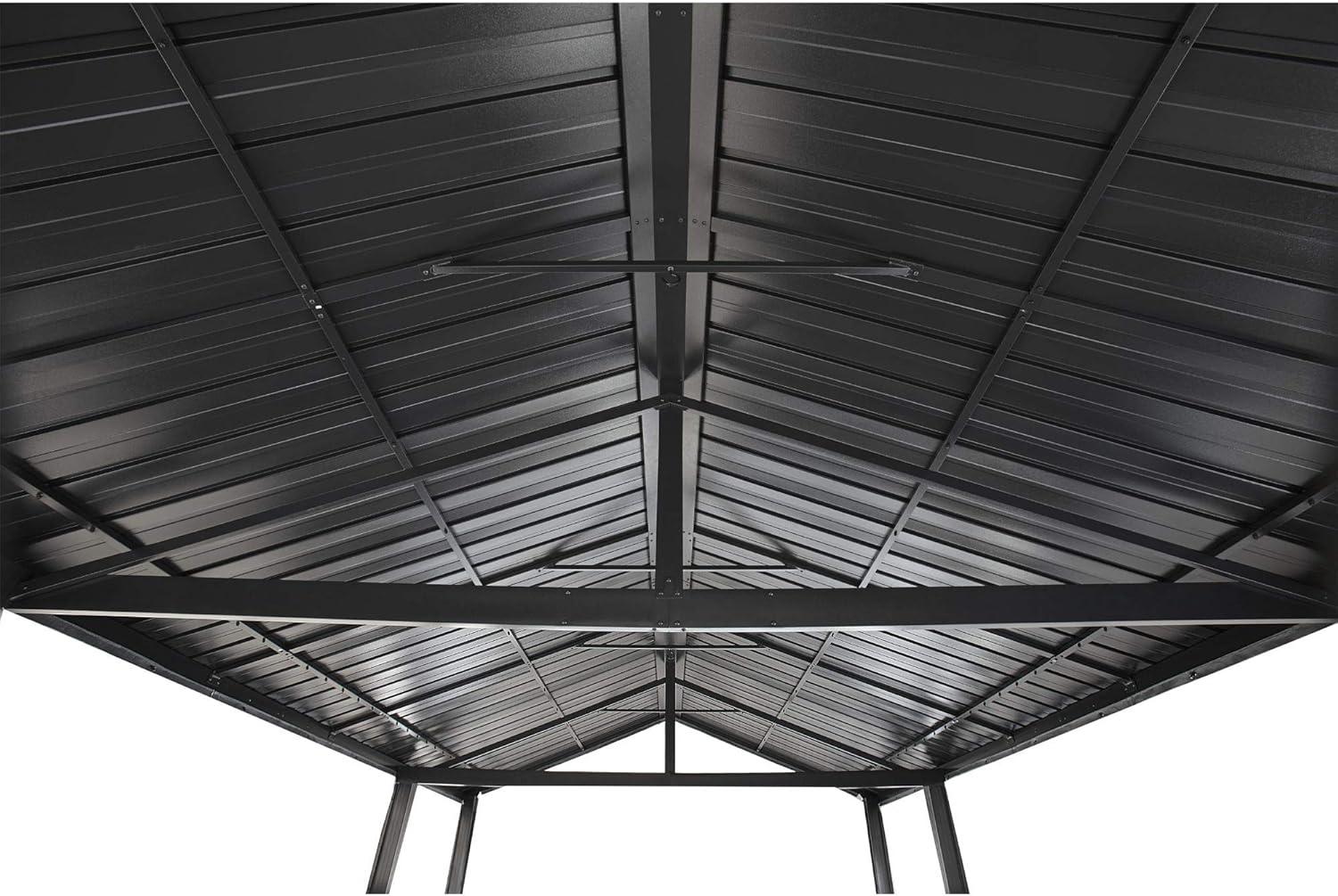 Samara 12' x 20' Dark Gray Aluminum and Steel Carport Kit