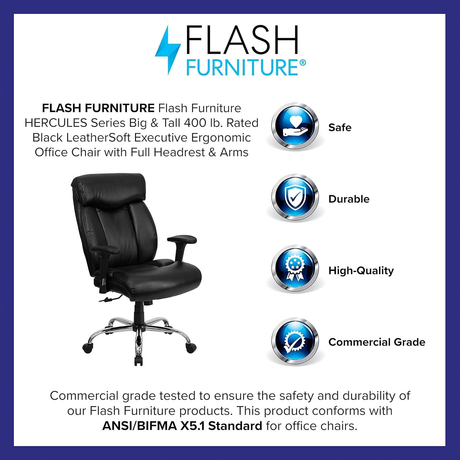 Flash Furniture Hercules Big & Tall 400 lb. Rated Executive Swivel Ergonomic Office Chair