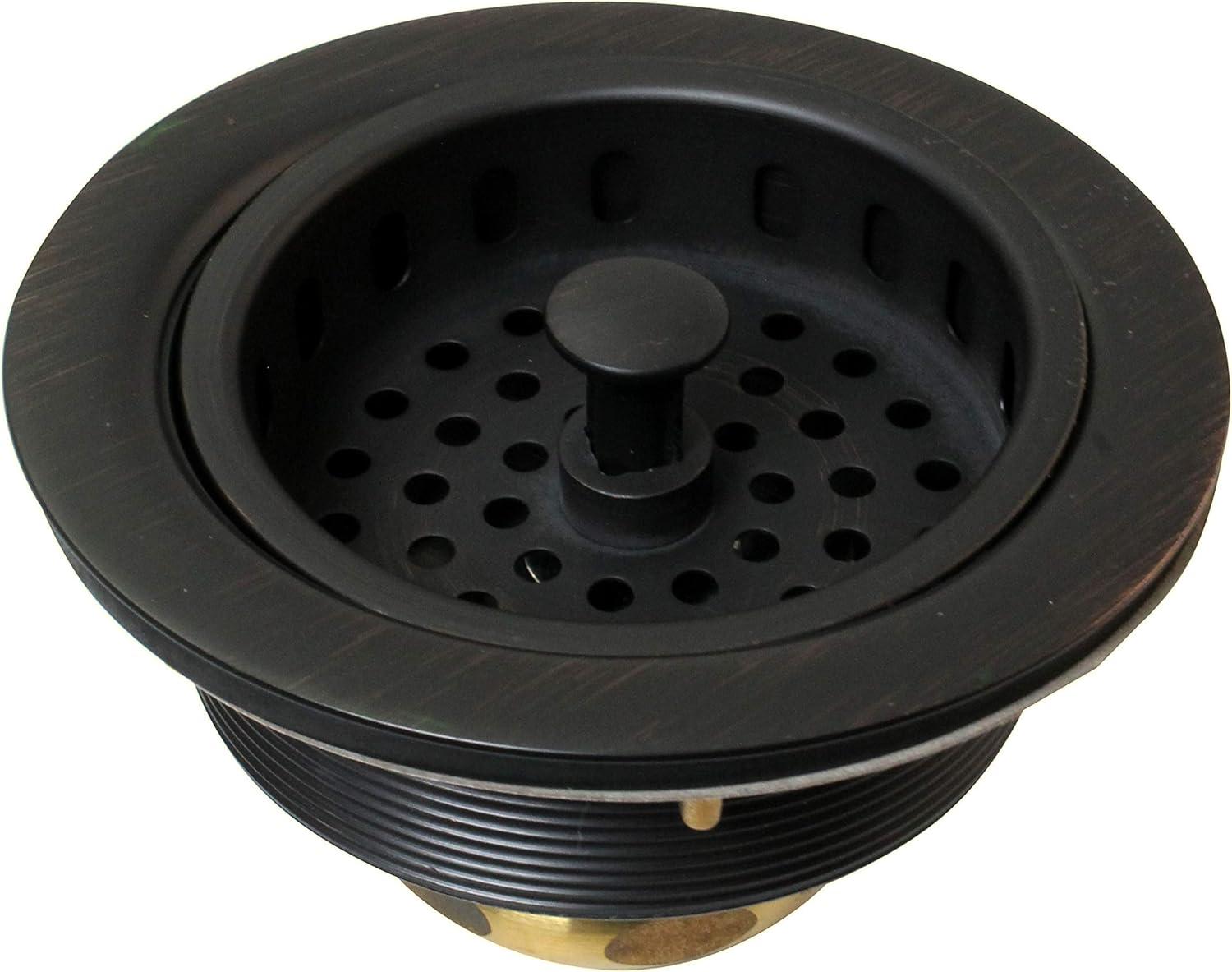 Westbrass Solid Brass Style Kitchen Sink Basket Strainer D214-12A