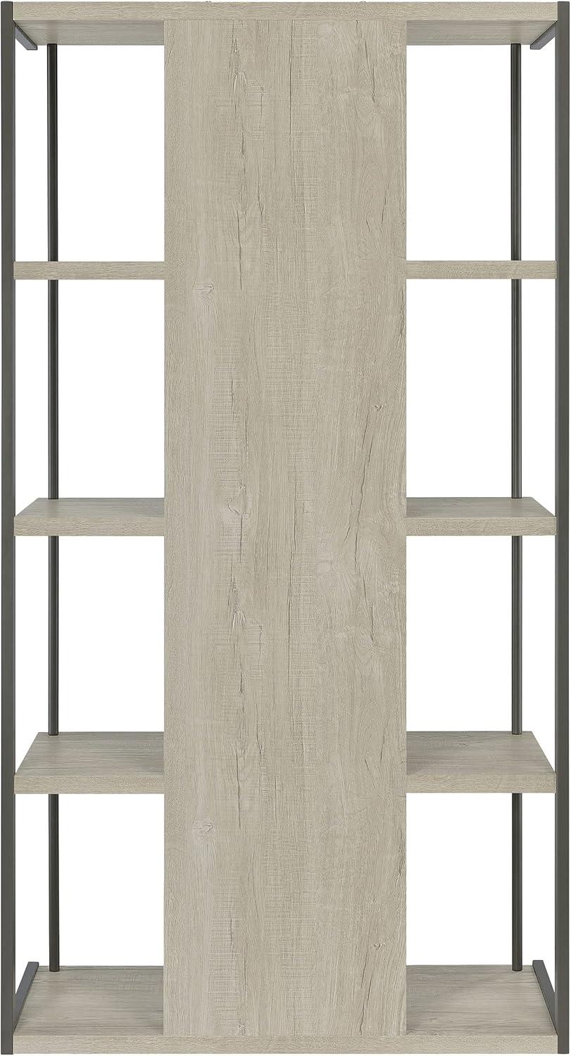 Coaster Loomis 4-shelf Modern Wood Bookcase Whitewashed Gray