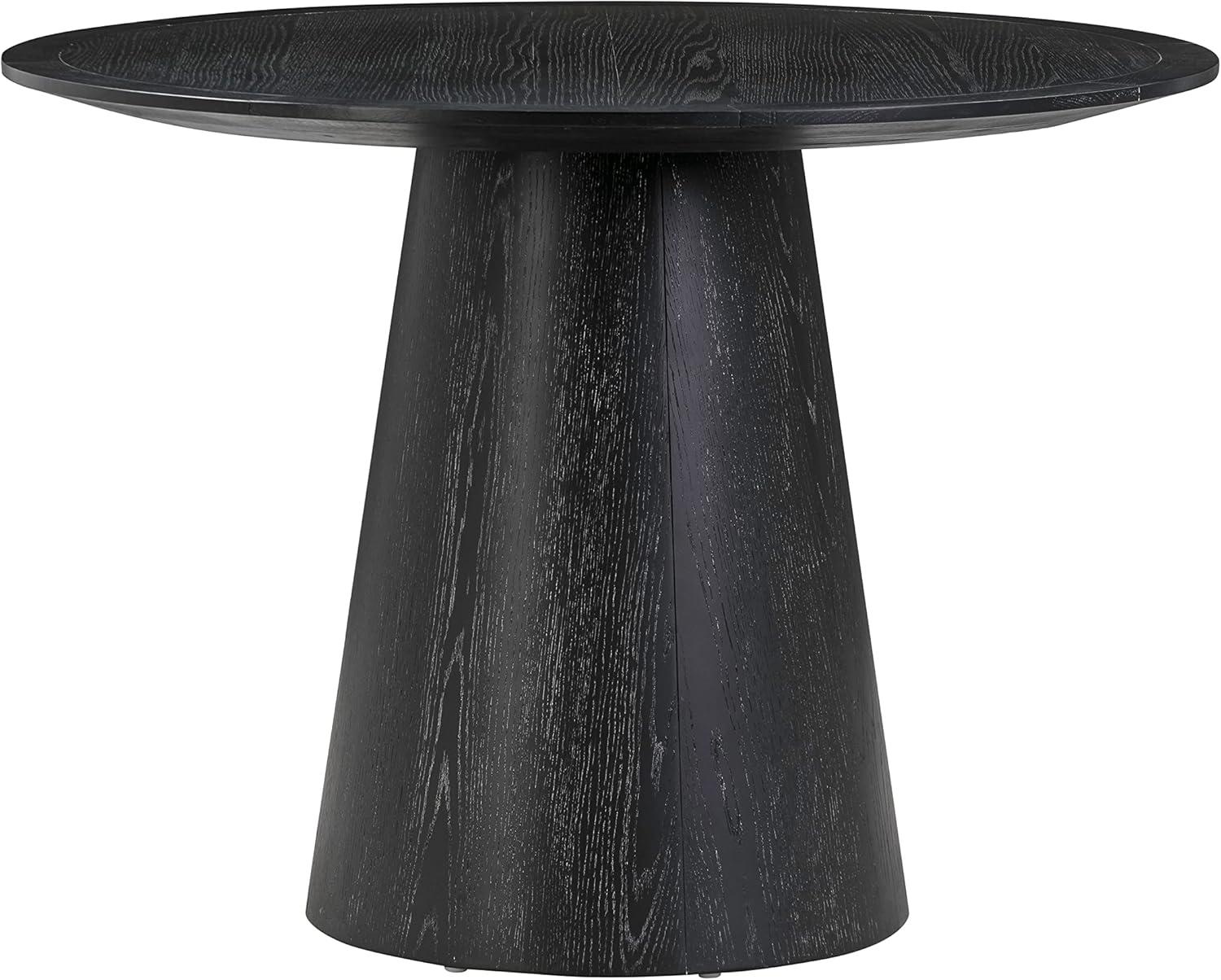 Sahara Black Oak Round Dining Table