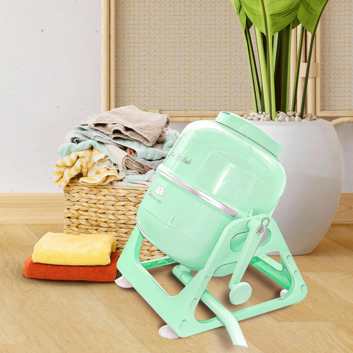 The Laundry Alternative Wonder Wash Retro Portable Mini Washing Machine, Blue