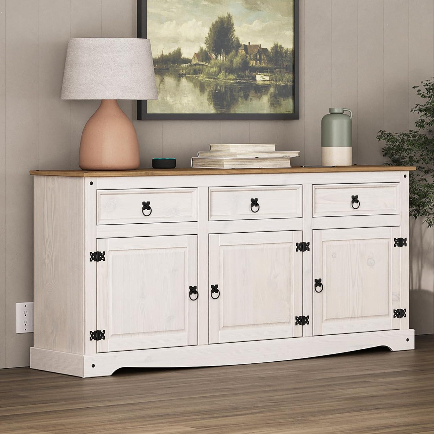 Wood Buffet Sideboard Corona Snow | Furniture Dash COW917