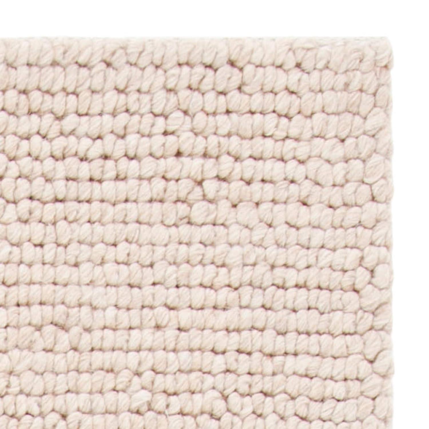 Highland Dunes Tulane Natura Hand Woven Wool/Cotton Geometric Rug in Beige